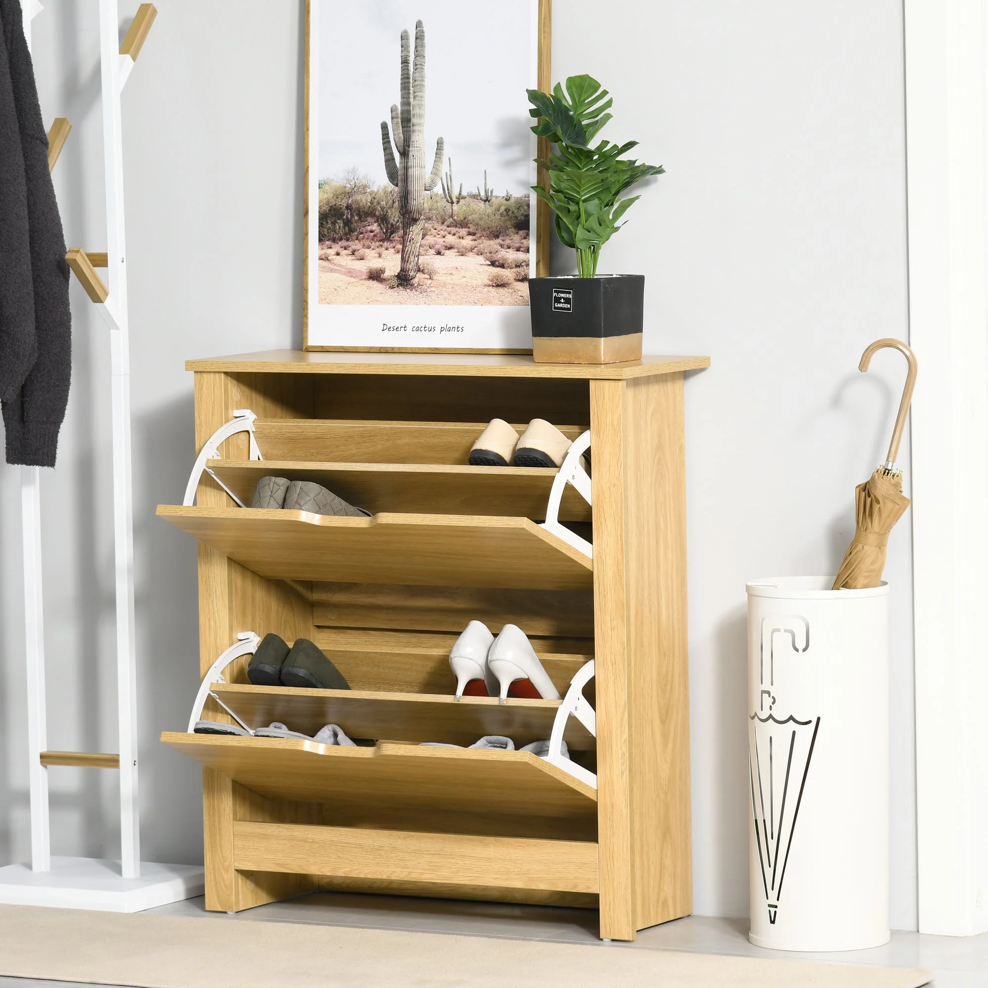 Homcom Narrow Shoe Cabinet - Image 7
