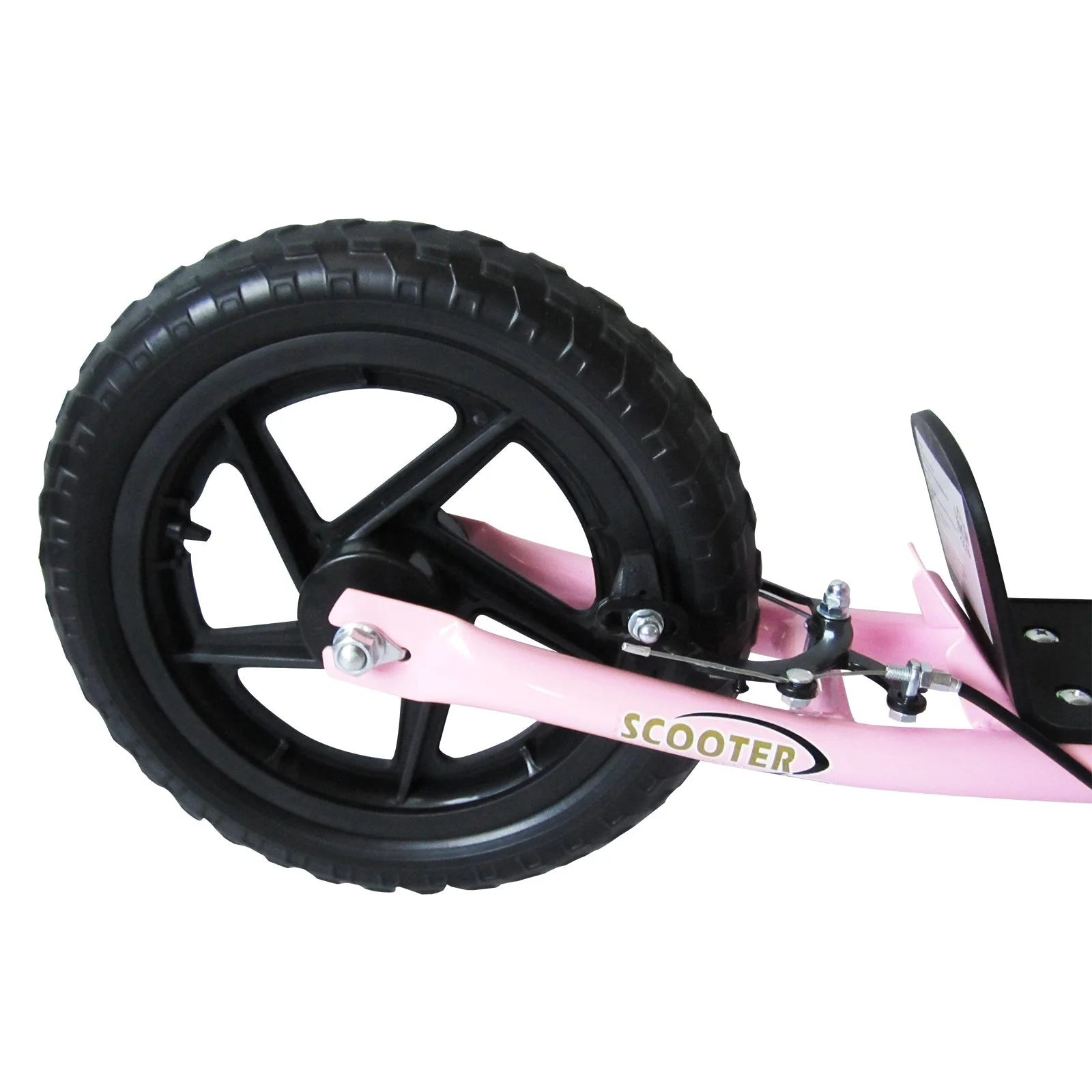 Homcom Teen Push Scooter Kids Children Stunt Scooter Bike Bicycle Ride On 12" Eva Tyres Pink - Image 8