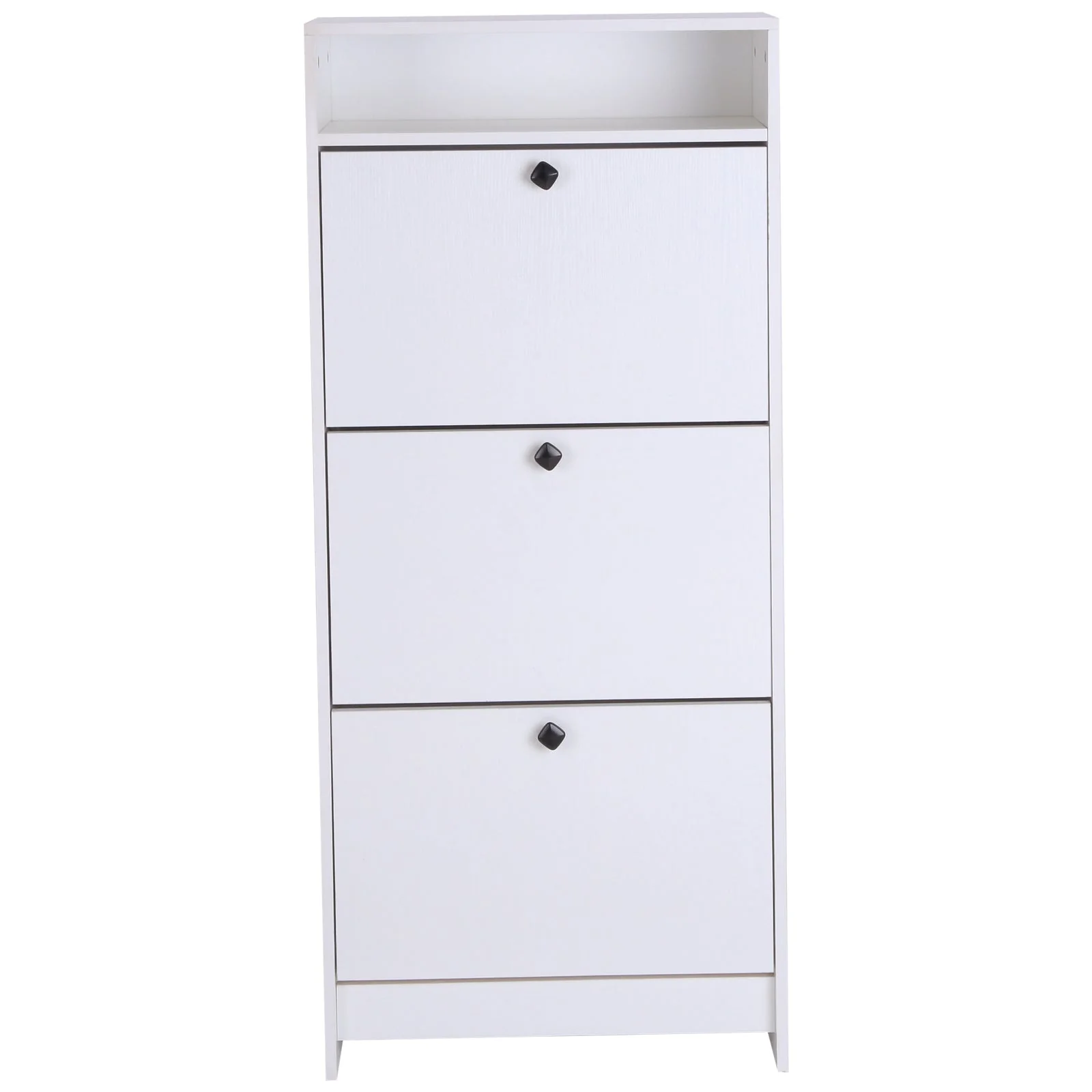 Homcom Three-Tipping Drawer Shoe Storage Cabinet - White - Image 7
