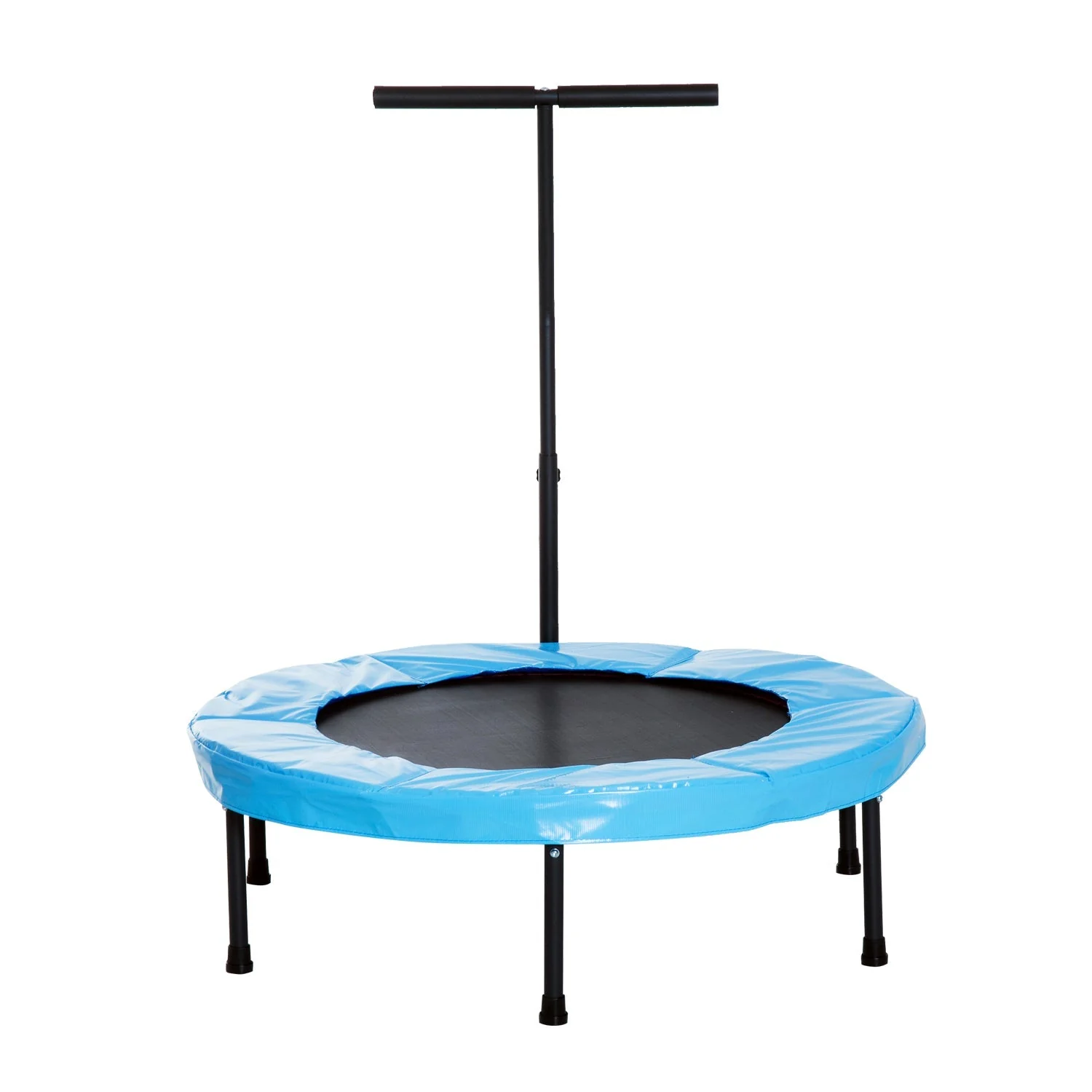 Homcom Trampoline Rebounder w/ Adjustable Handle for Children and Adults Blue - Image 9