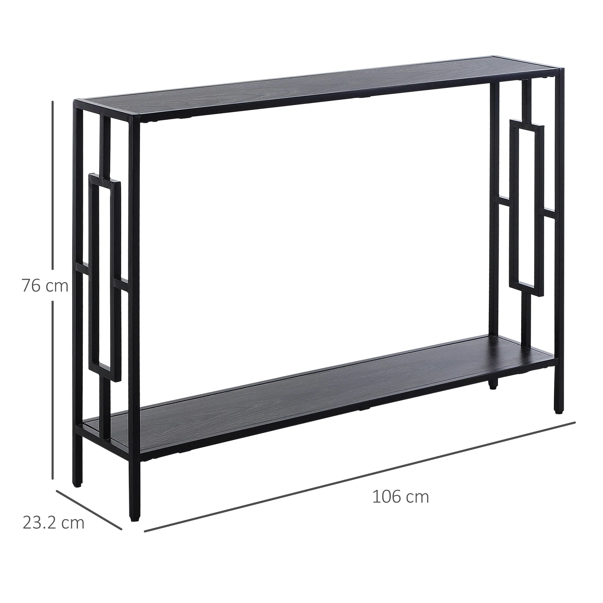 Industrial Console Table with Storage Shelf - Image 3