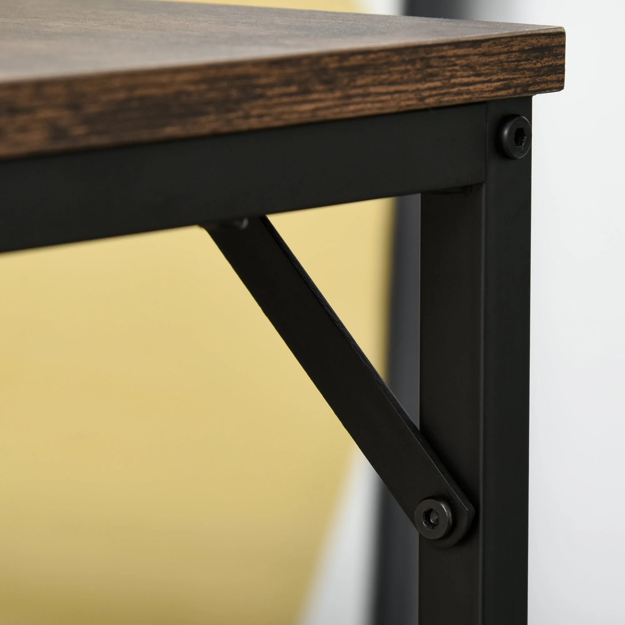 Industrial Rectangular Bar Table Set with 4 Stools for Dining Room - Image 9