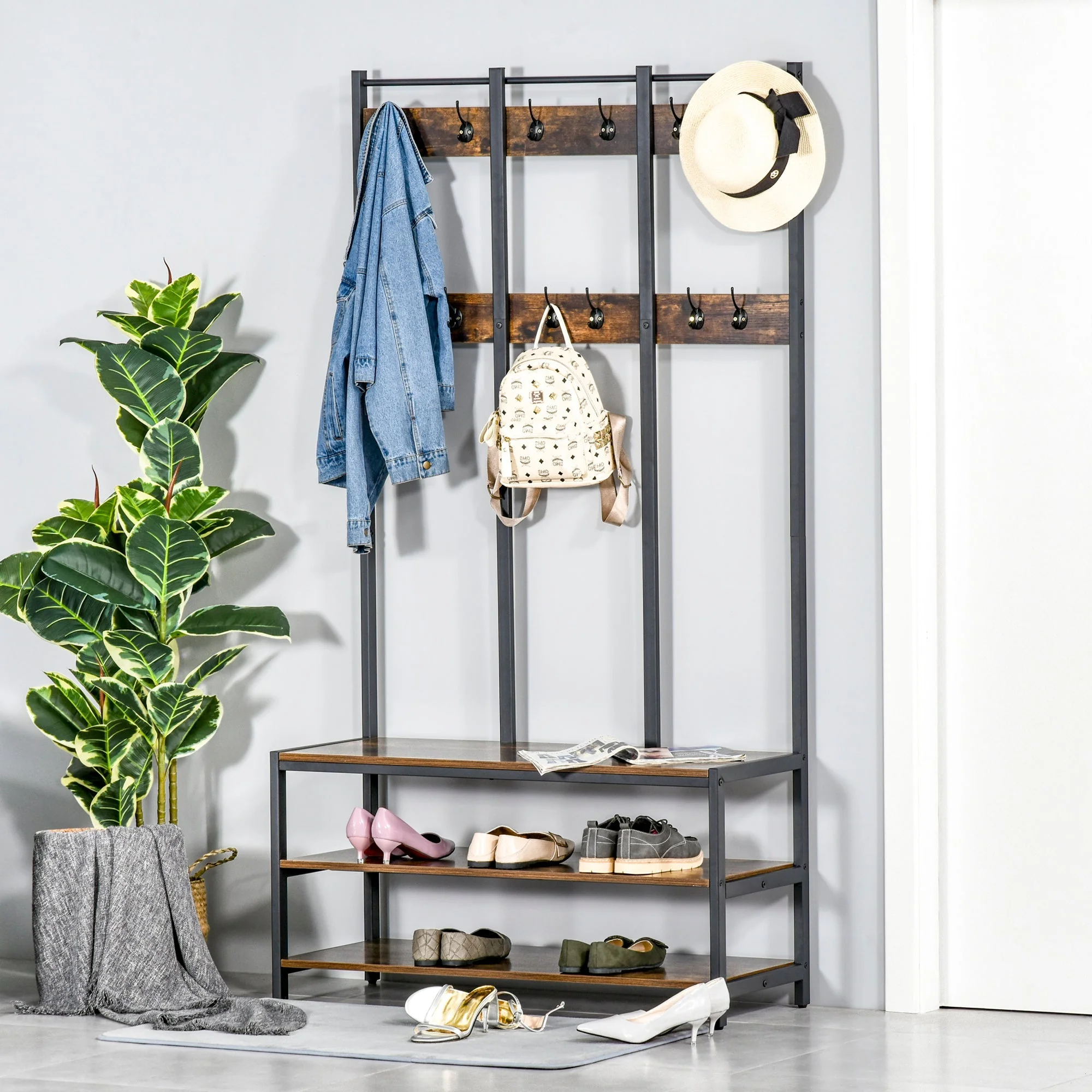 Industrial-Style Coat Rack - Image 9