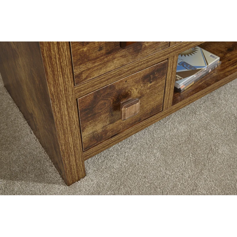 Jakarta TV Unit Brown 2 Shelves 2 Drawers - Image 3