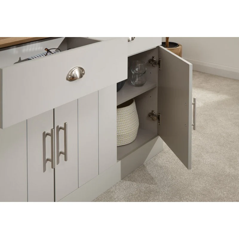 Kendal Large Sideboard Grey 3 Doors 4 Shelves 2 Drawers - Image 8