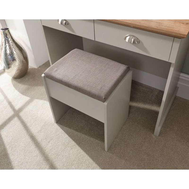 Kendal Tall Dressing Table Grey 2 Drawers - Image 8