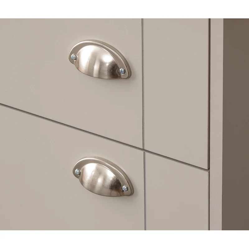 Kendal Tall Shoe Storage Grey 2 Doors 2 Shelves 1 Drawer - Image 8