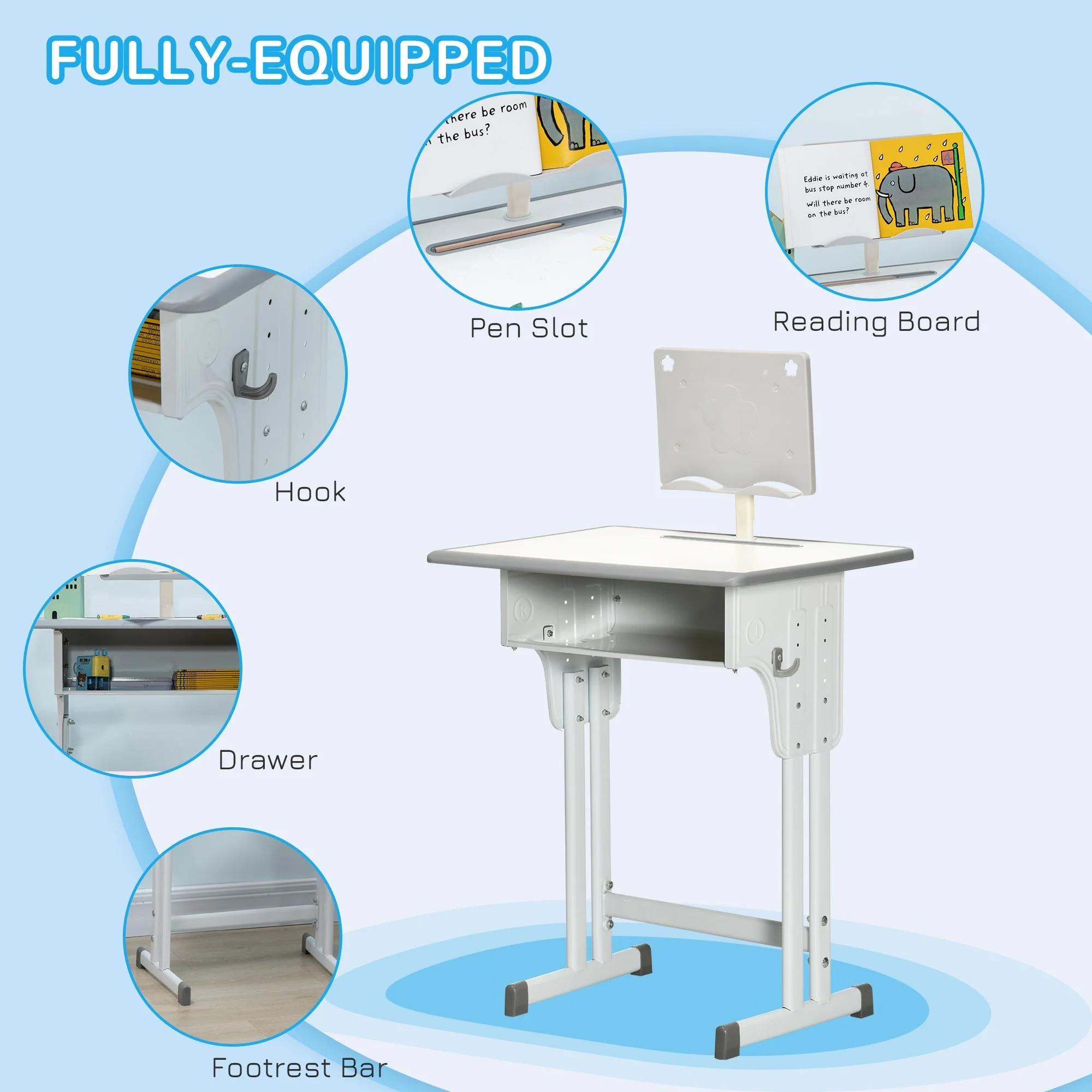Kids Adjustable Desk and Chair Set - Image 5
