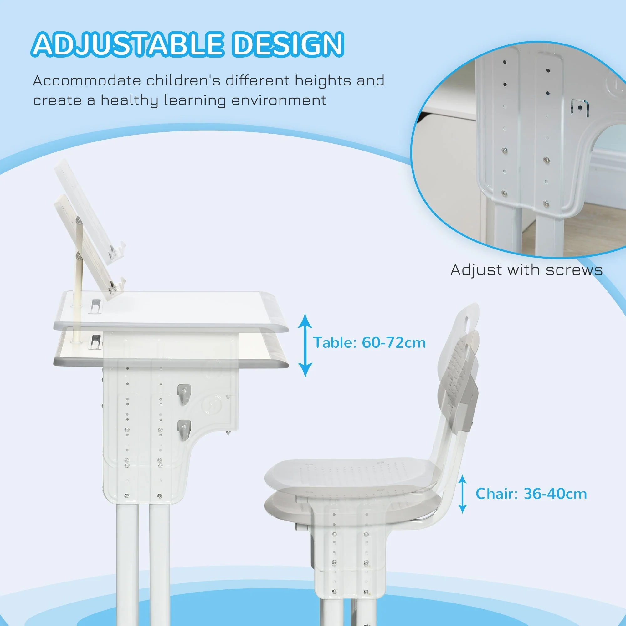 Kids Adjustable Desk and Chair Set - Image 6