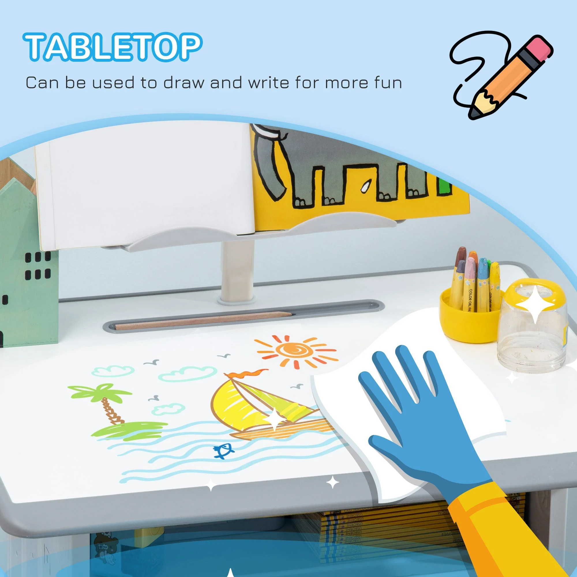 Kids Adjustable Desk and Chair Set - Image 7