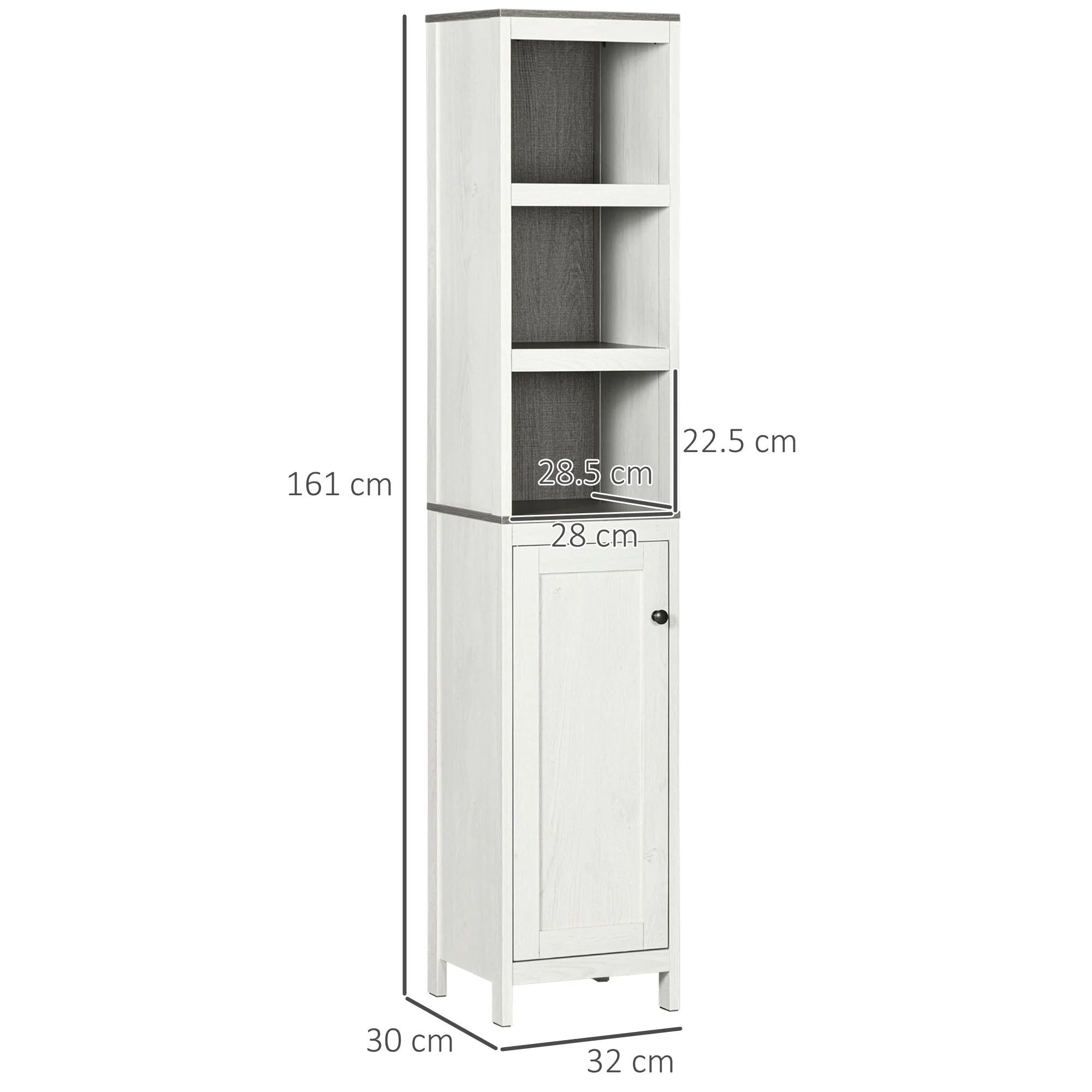 kleankin Tall Bathroom Storage Cabinet - Image 3