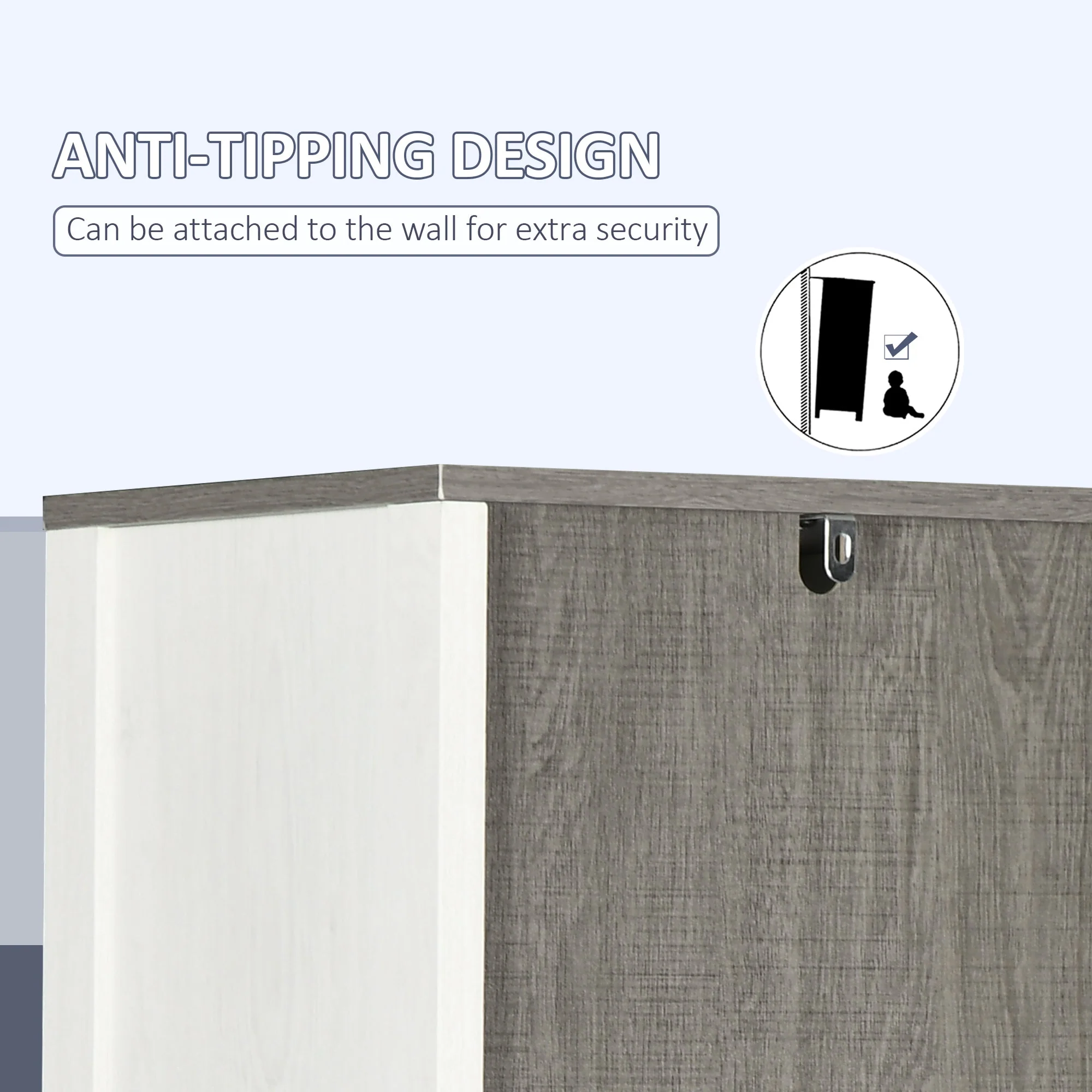 kleankin Tall Bathroom Storage Cabinet - Image 6