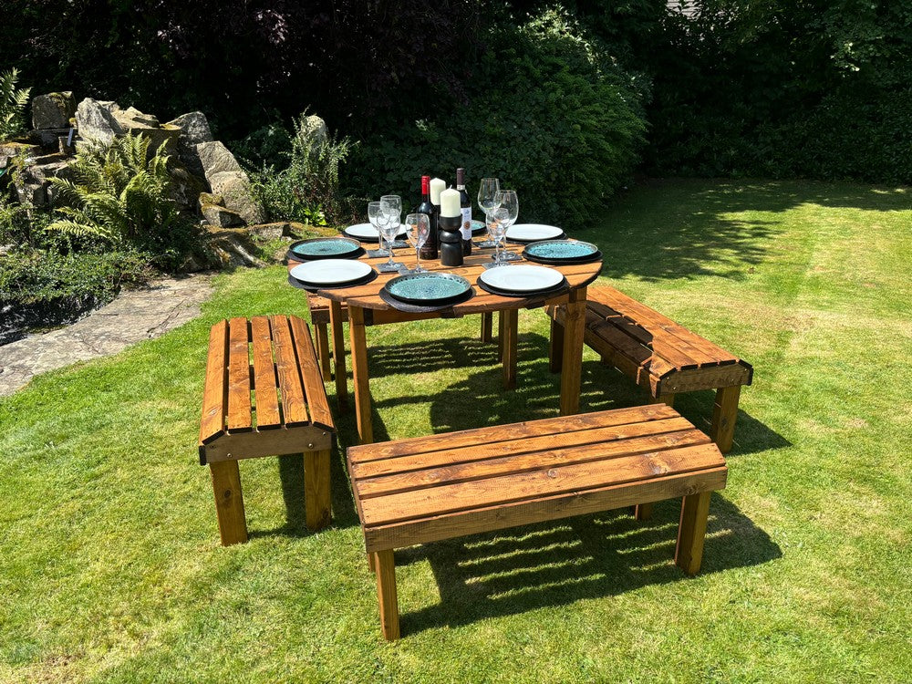 Knights Garden Patio Dining Set by Charles Taylor - 8 Seats - Image 9
