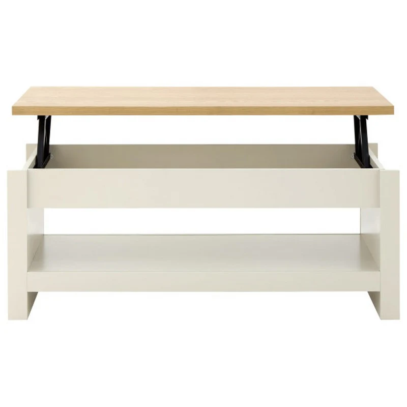 Lancaster Extending Coffee Table Cream 1 Shelf 105cm - Image 9