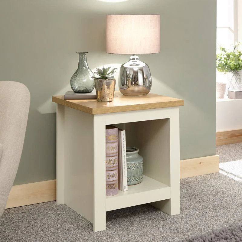 Lancaster Side Table Cream 1 Shelf