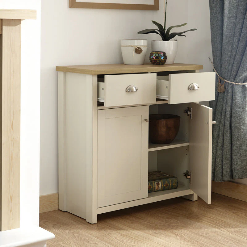 Lancaster Sideboard Cream 2 Doors 2 Drawers - Image 2