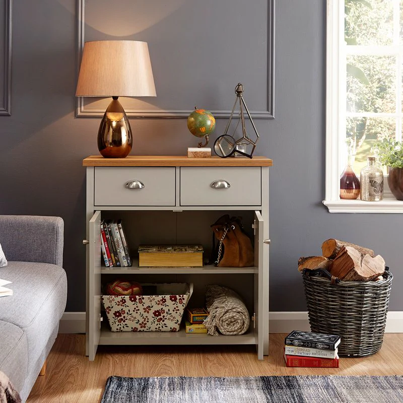 Lancaster Sideboard Grey 2 Doors 2 Drawers - Image 2