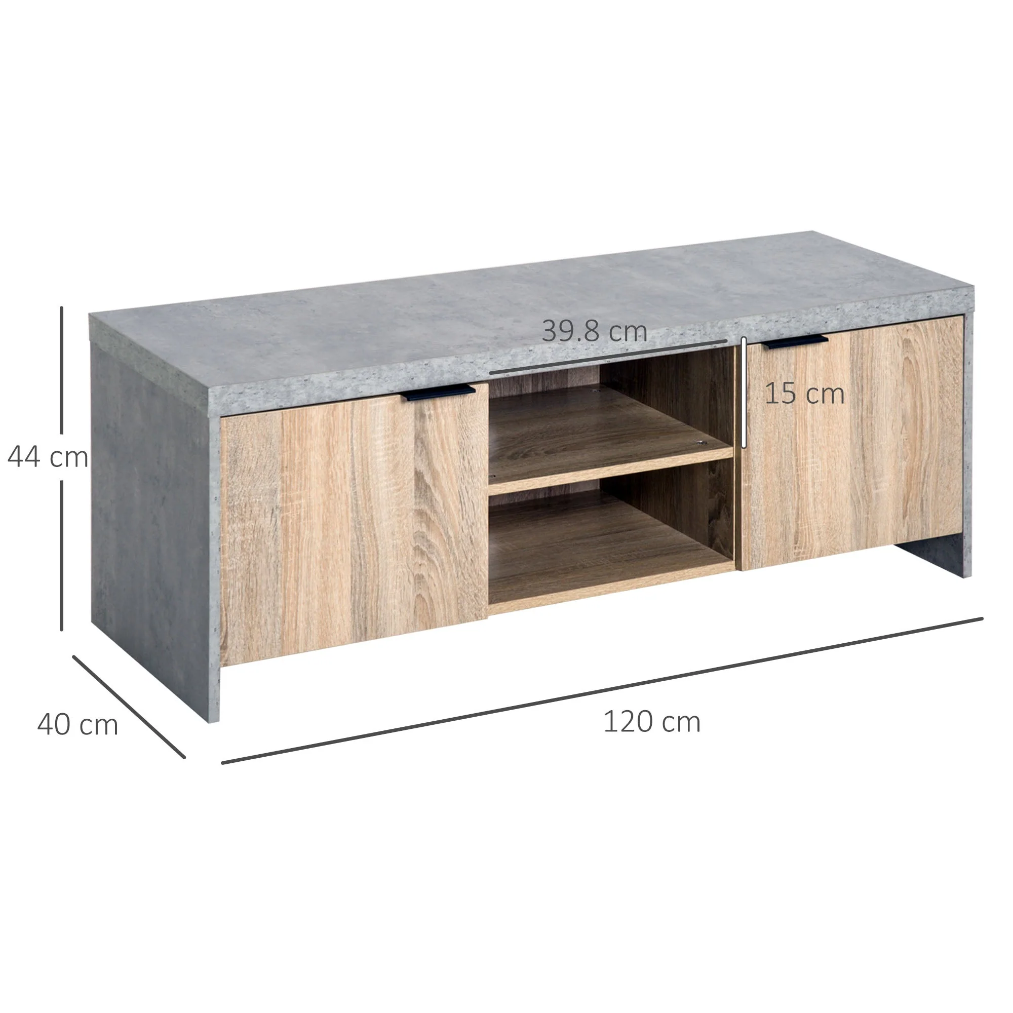 Marble-Effect Frame TV Unit - Image 3