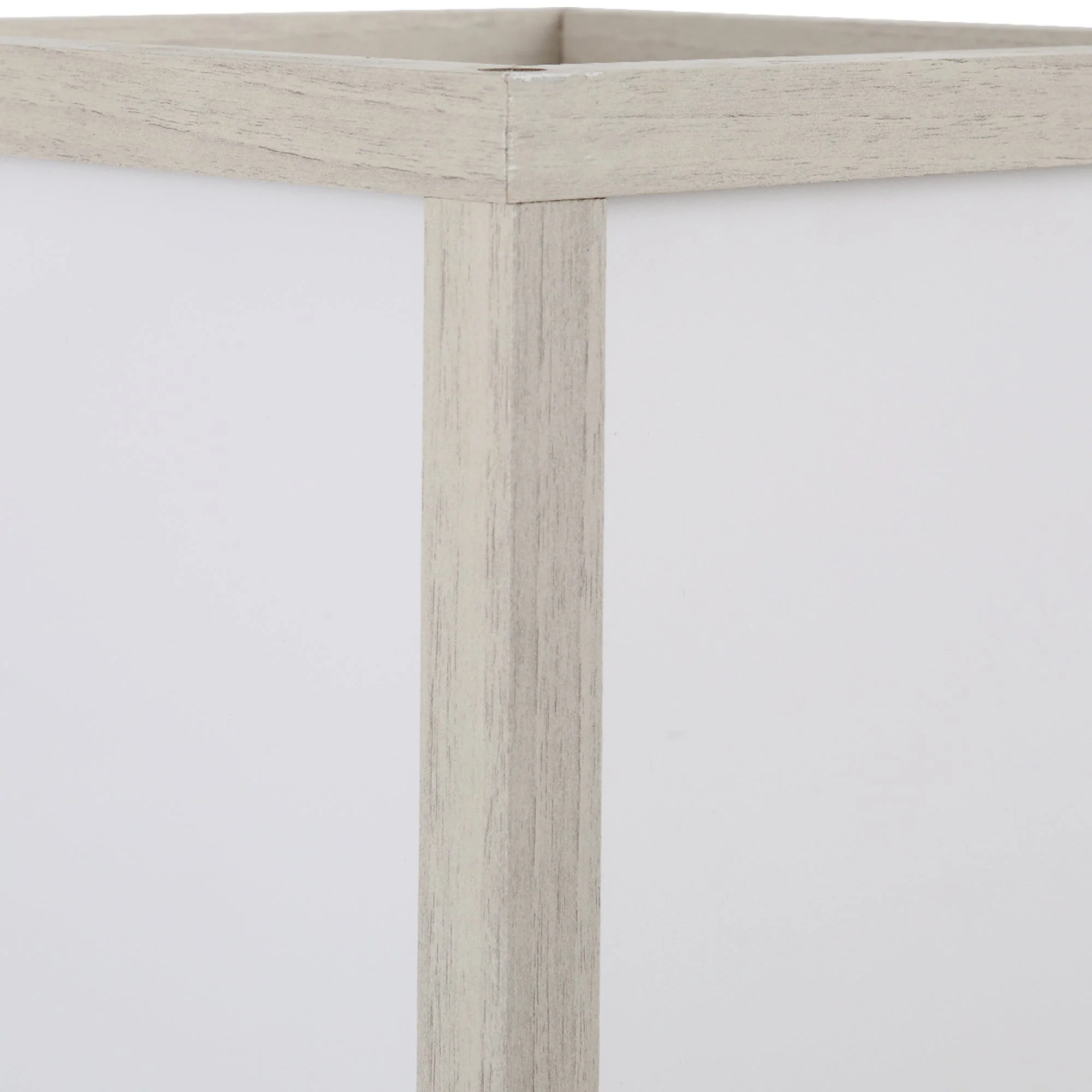 Medium-density fibreboard 3-Tier Shelves Floor Lamp Oak/White - Image 7