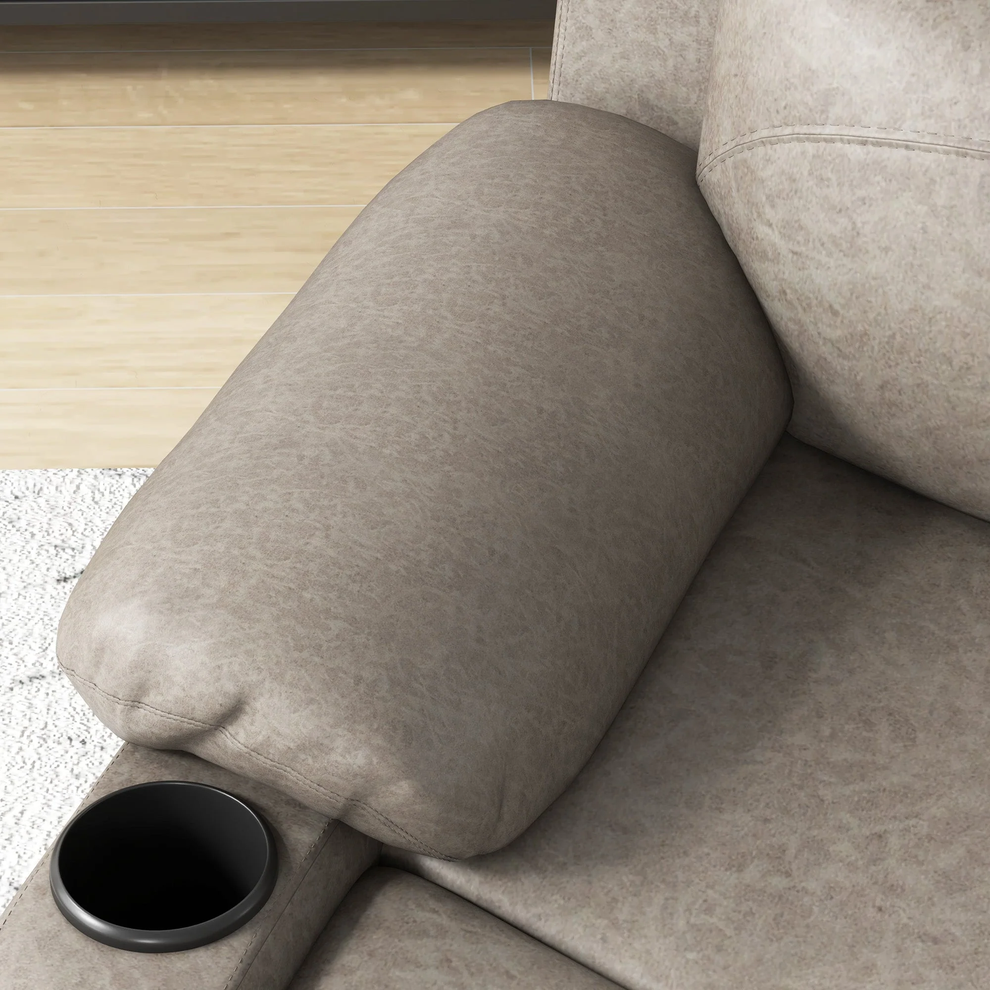 Microfibre Recliner Armchair - Image 9