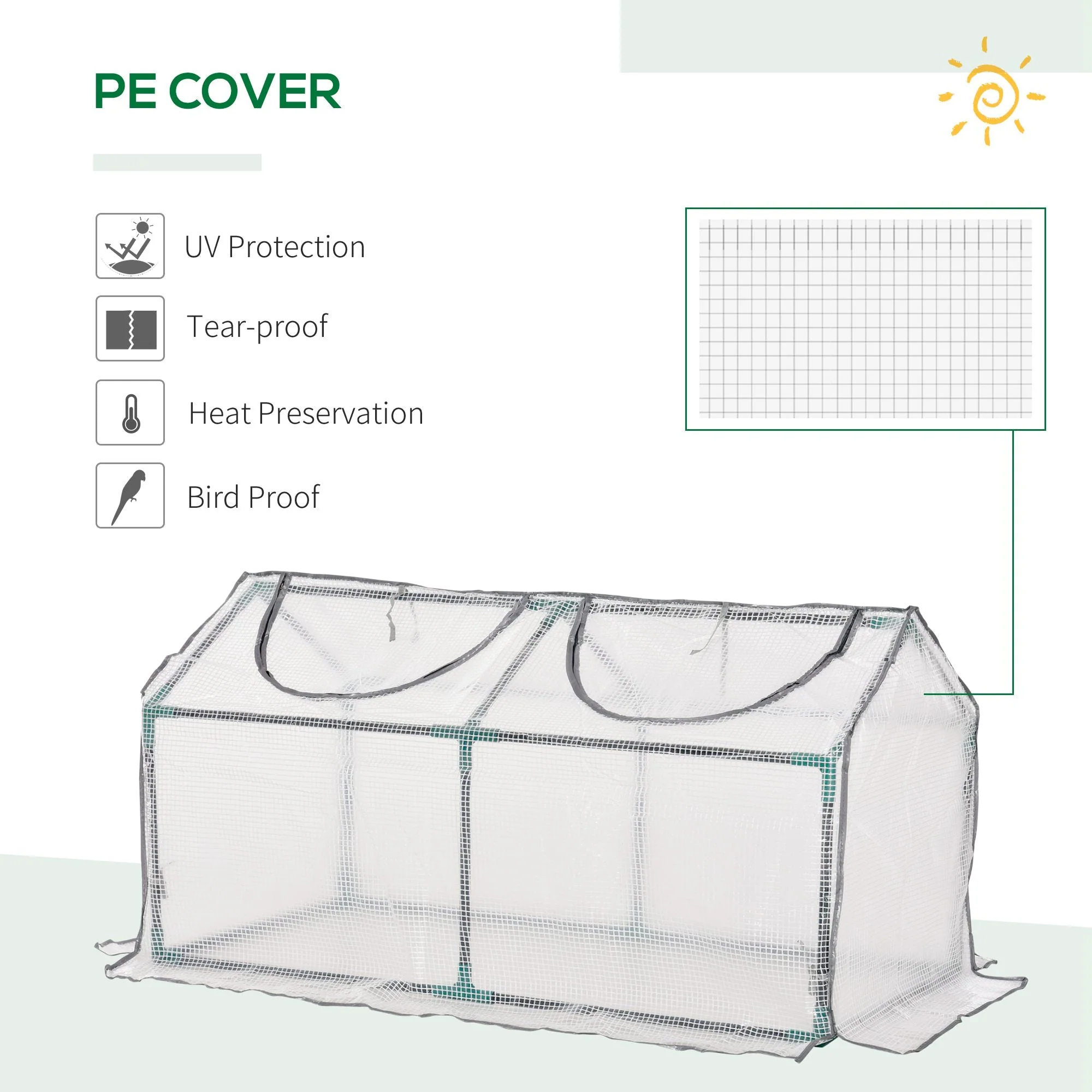 Mini Greenhouse With 2 Windows - Image 4