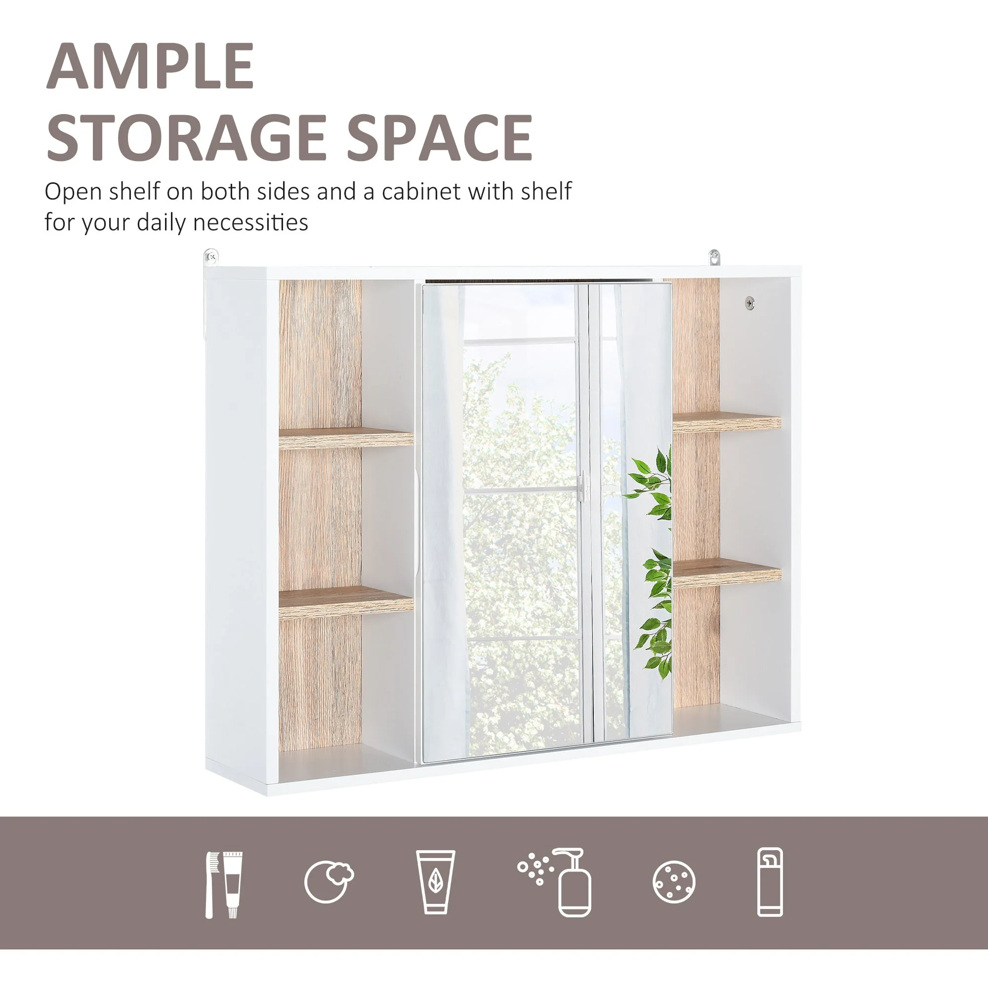 Mirrored Bathroom Wall Cabinet - Image 4