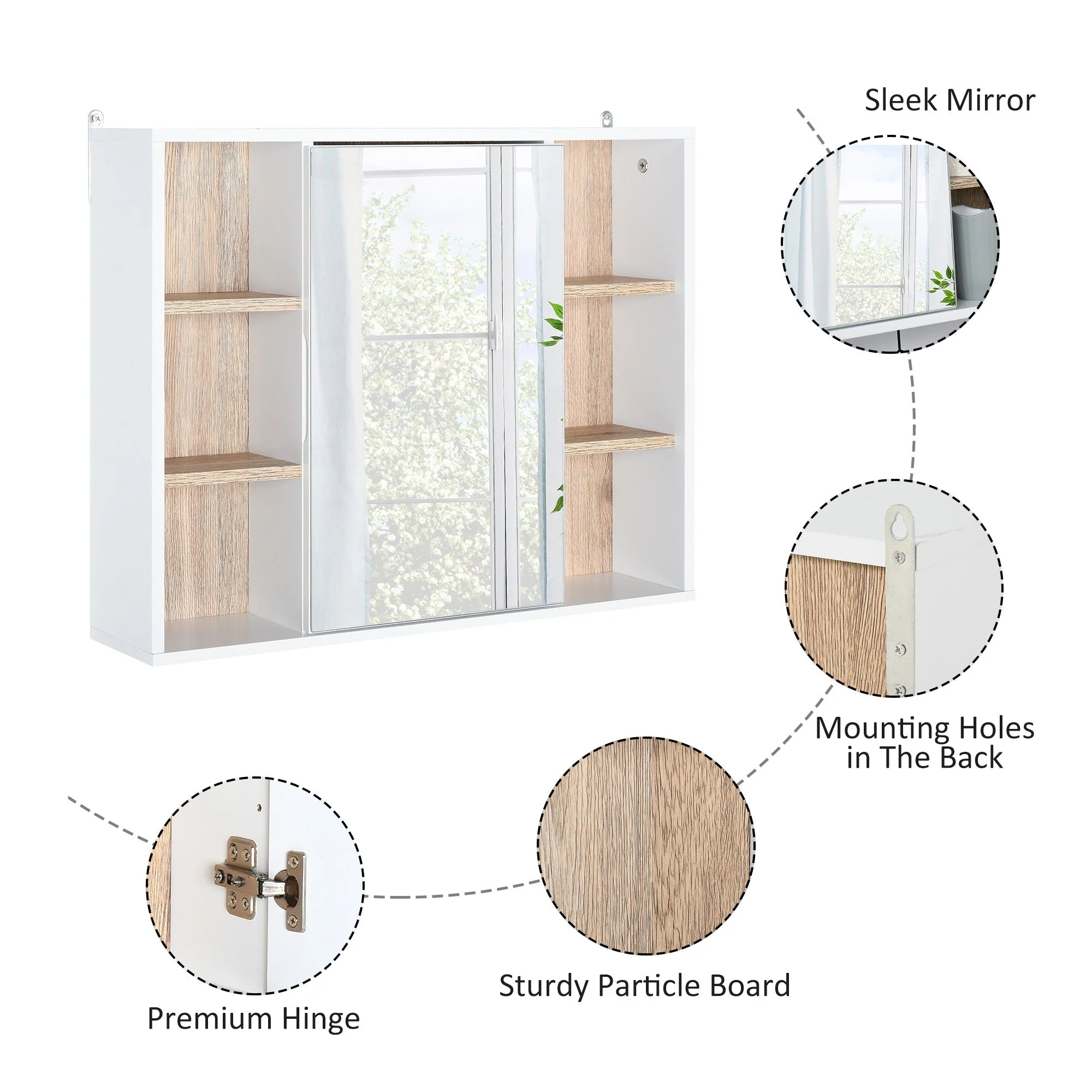 Mirrored Bathroom Wall Cabinet - Image 5