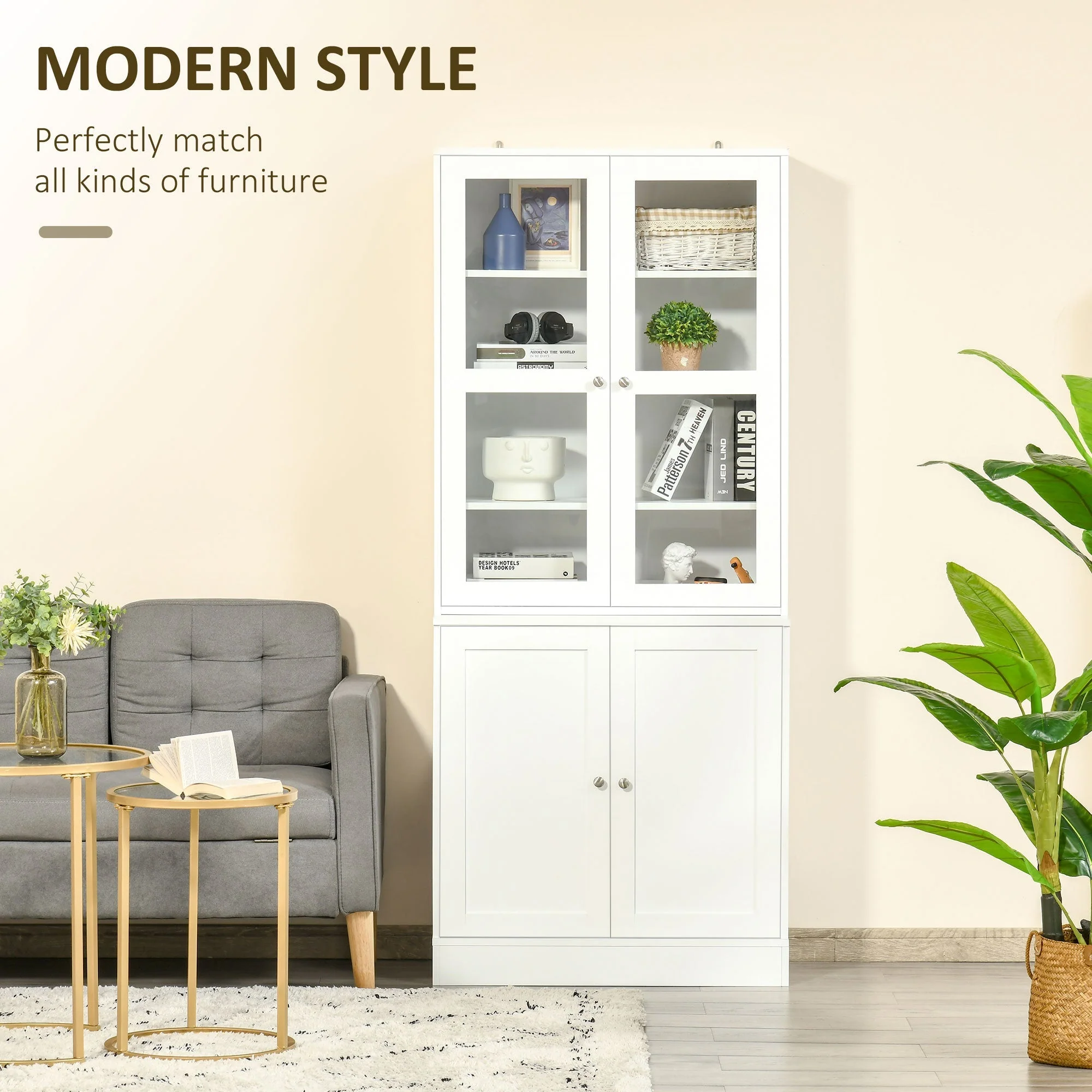 Modern Bookcase with Doors - Image 5
