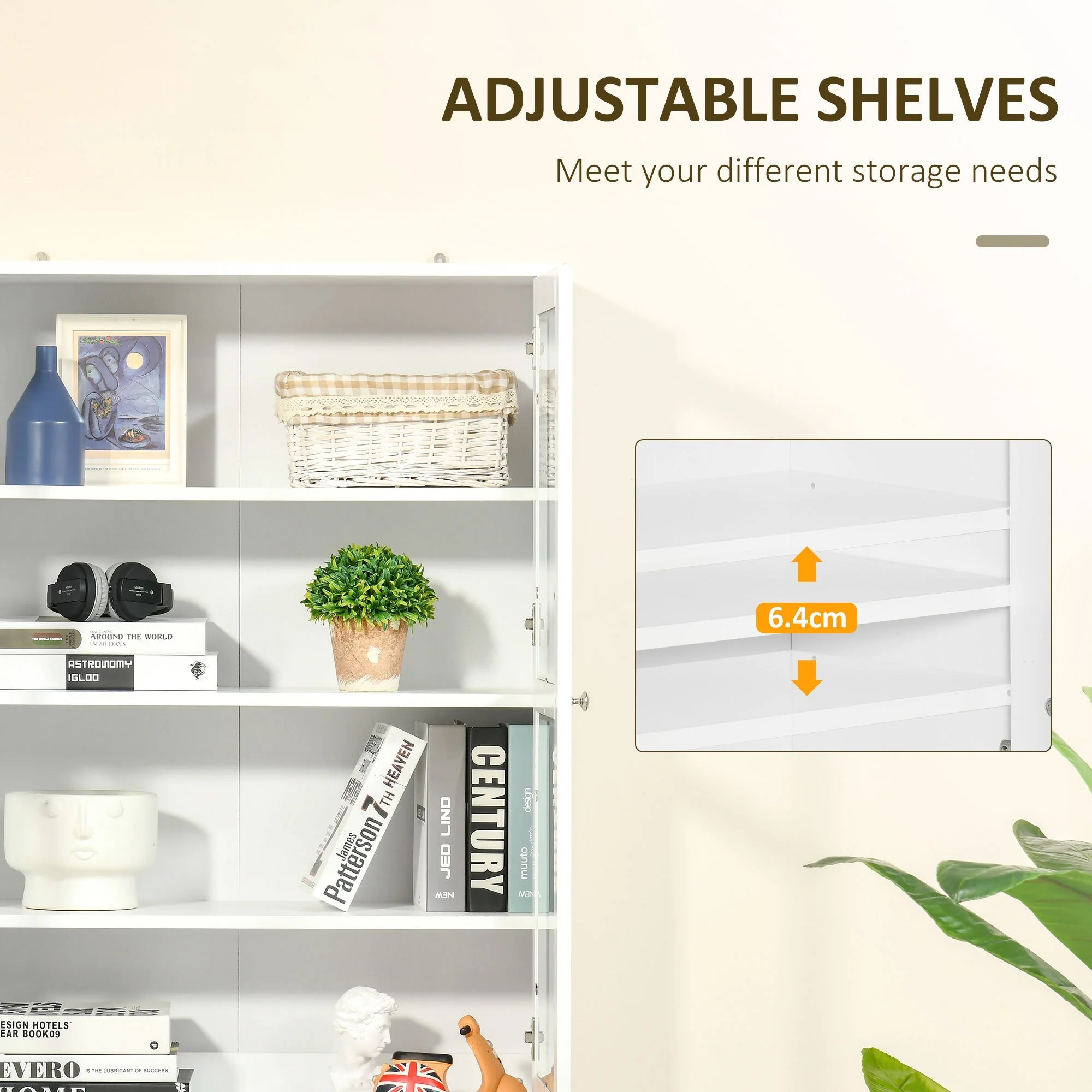 Modern Bookcase with Doors - Image 6