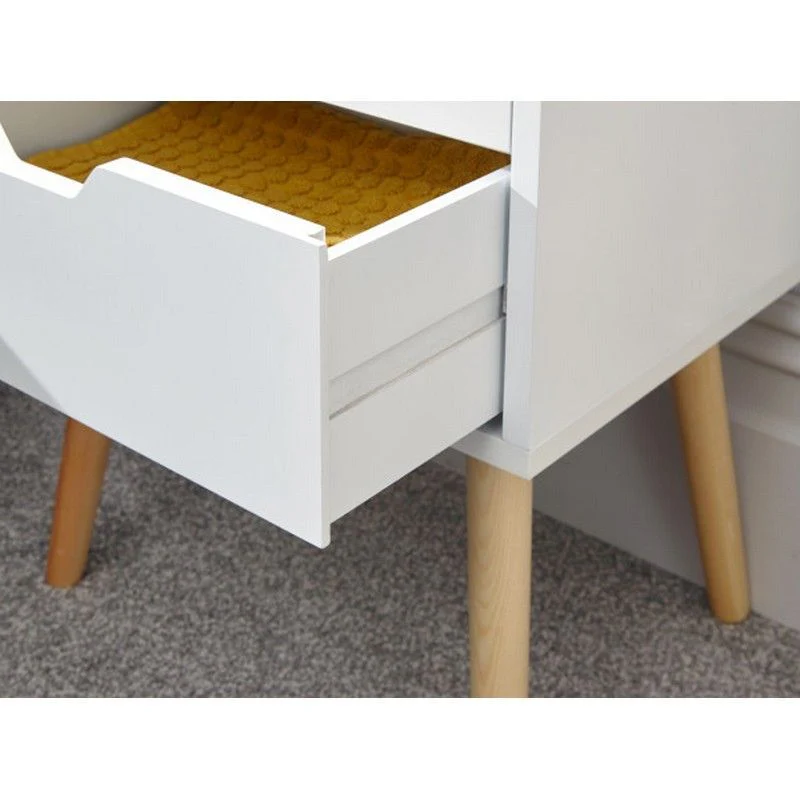 Nyborg Bedside Table White 2 Drawers - Image 4
