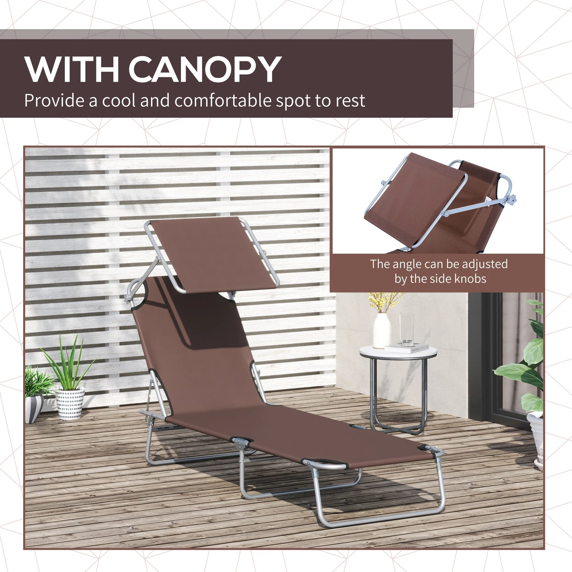 Outdoor Foldable Sun Lounger - Image 5