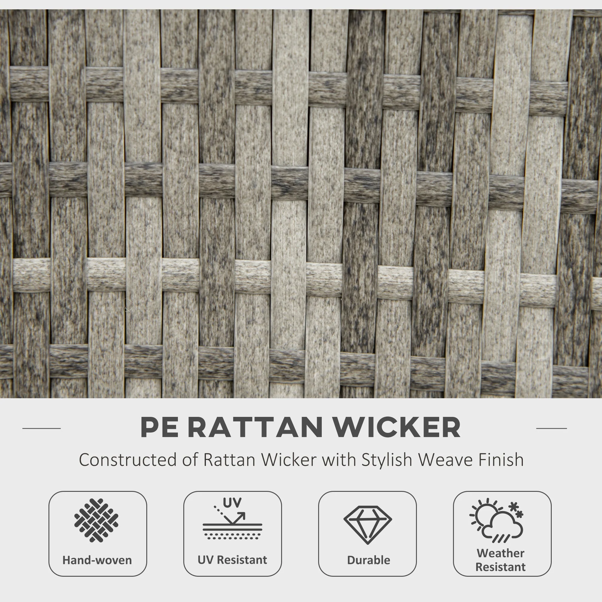 Outdoor PE Rattan Gas Fire Pit Table - Image 6