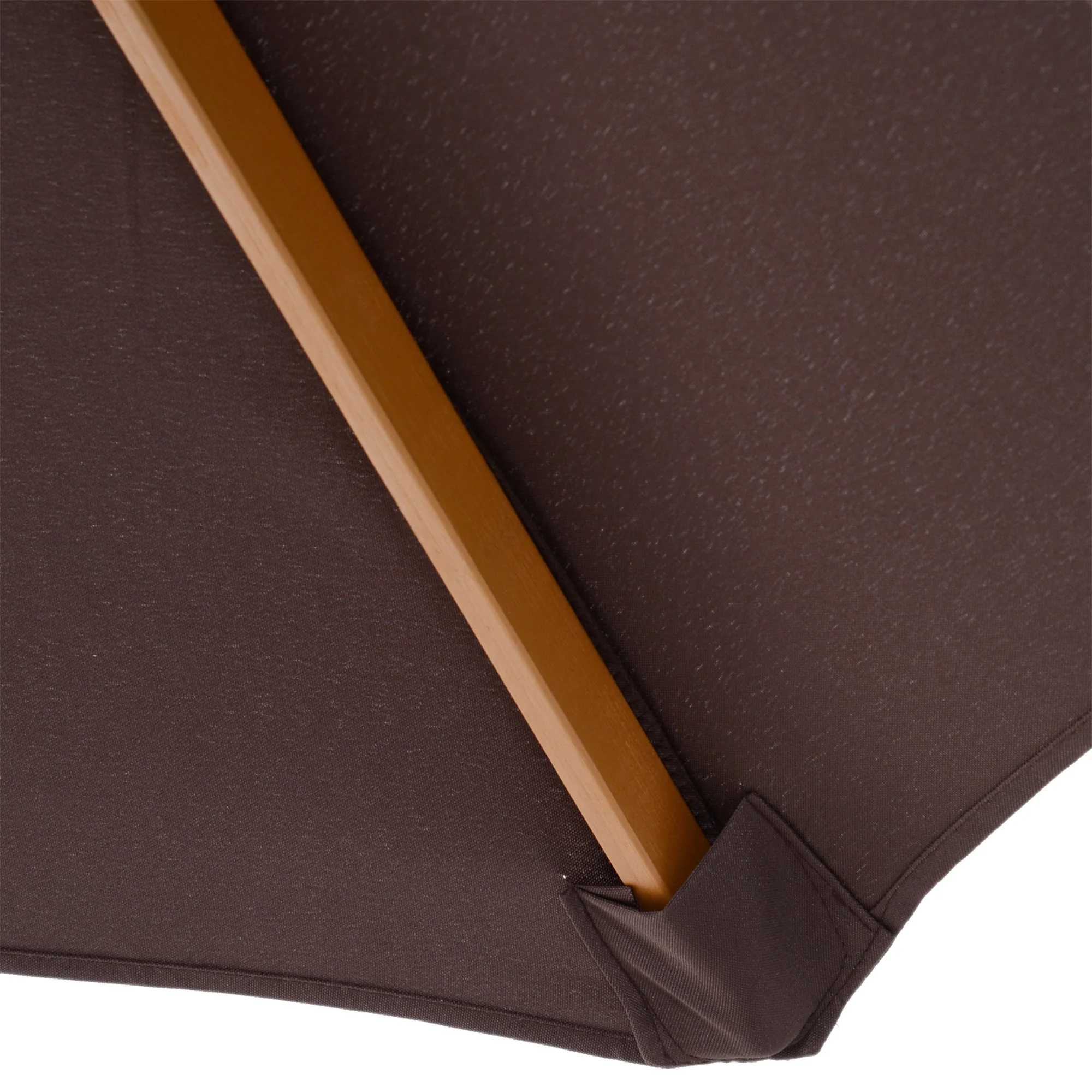 Outsunny 3(M) Fir Wooden Parasol Garden Umbrellas 8 Ribs Bamboo Sun Shade Patio Outdoor Umbrella Canopy Coffee - Image 8