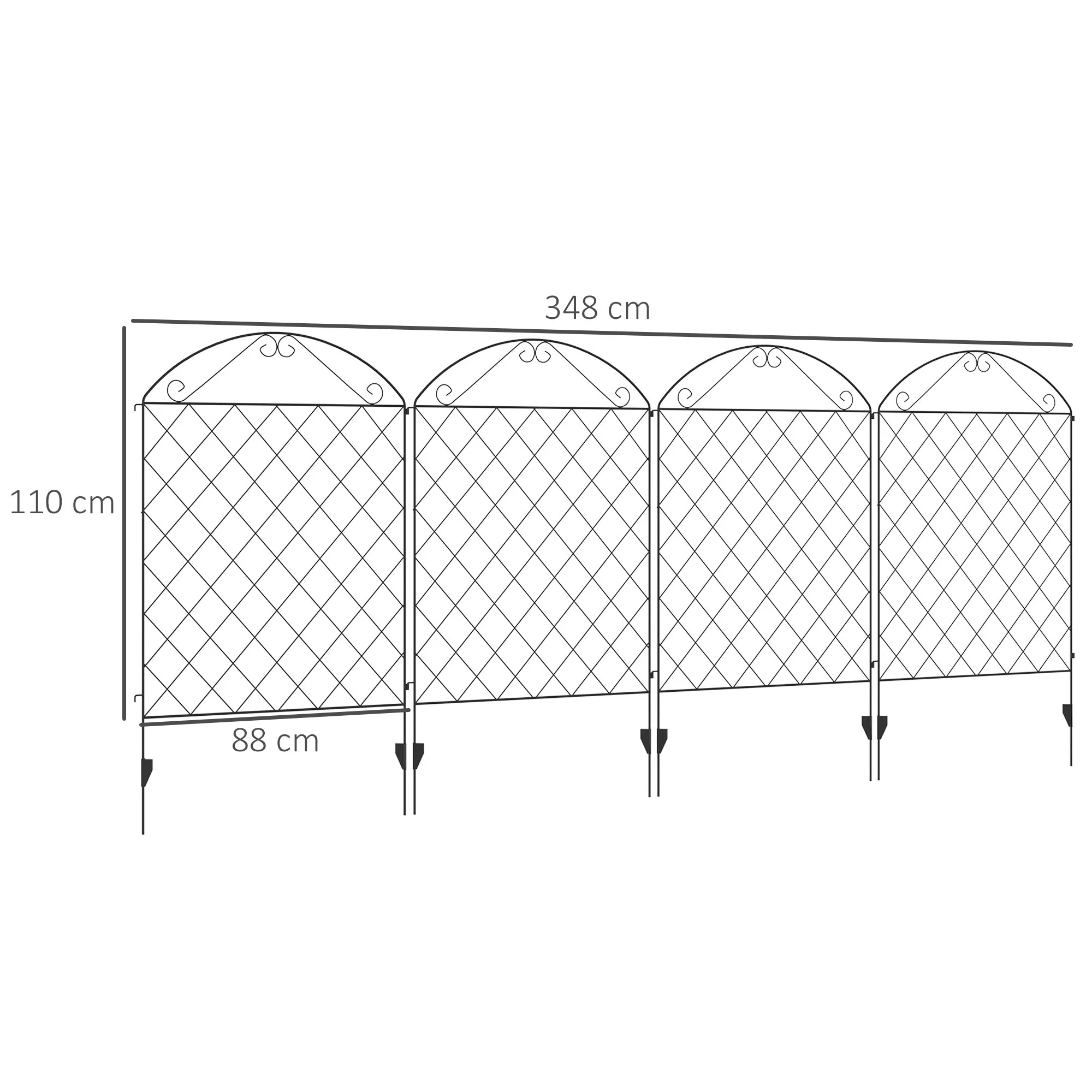 Outsunny Decorative Garden Fencing - Image 3