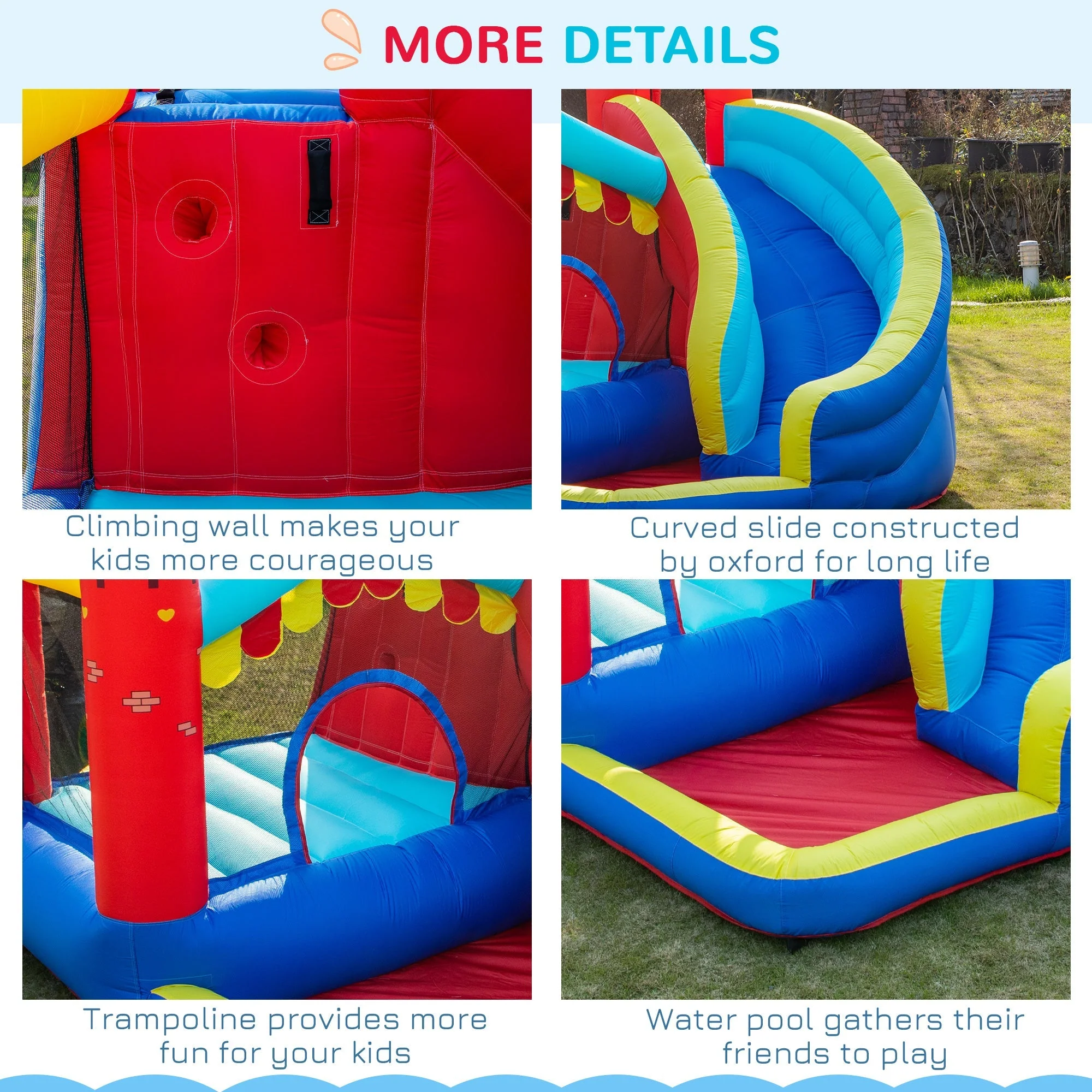 Outsunny Kids Bouncy Castle - Image 6