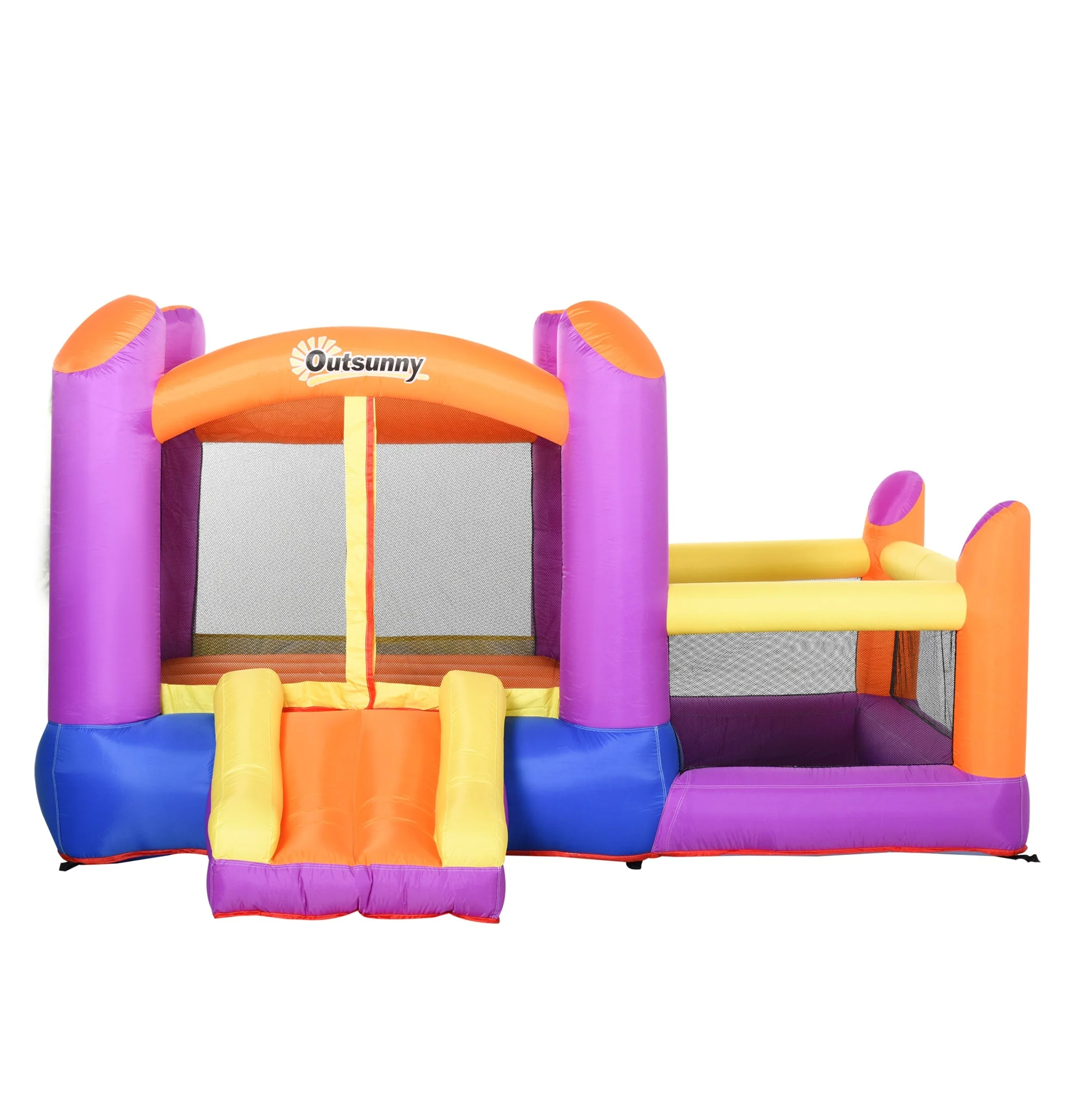 Outsunny Kids Bouncy Castle House Inflatable Trampoline Slide Water Pool 3 In 1 With Blower For Kids Age 3-8 Multi-Color 2.8 X 2.5 X 1.7M - Image 8