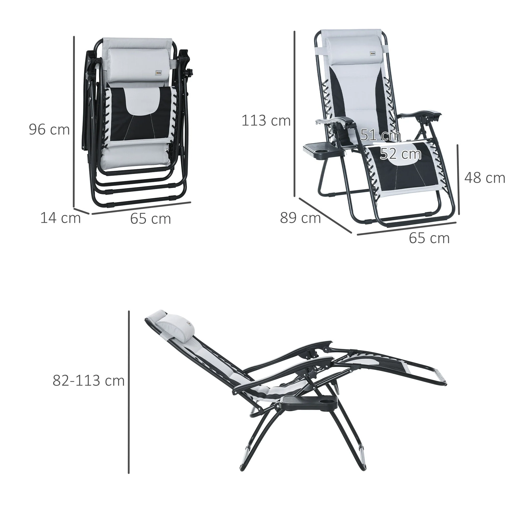 Outsunny Zero Gravity Chair - Image 3