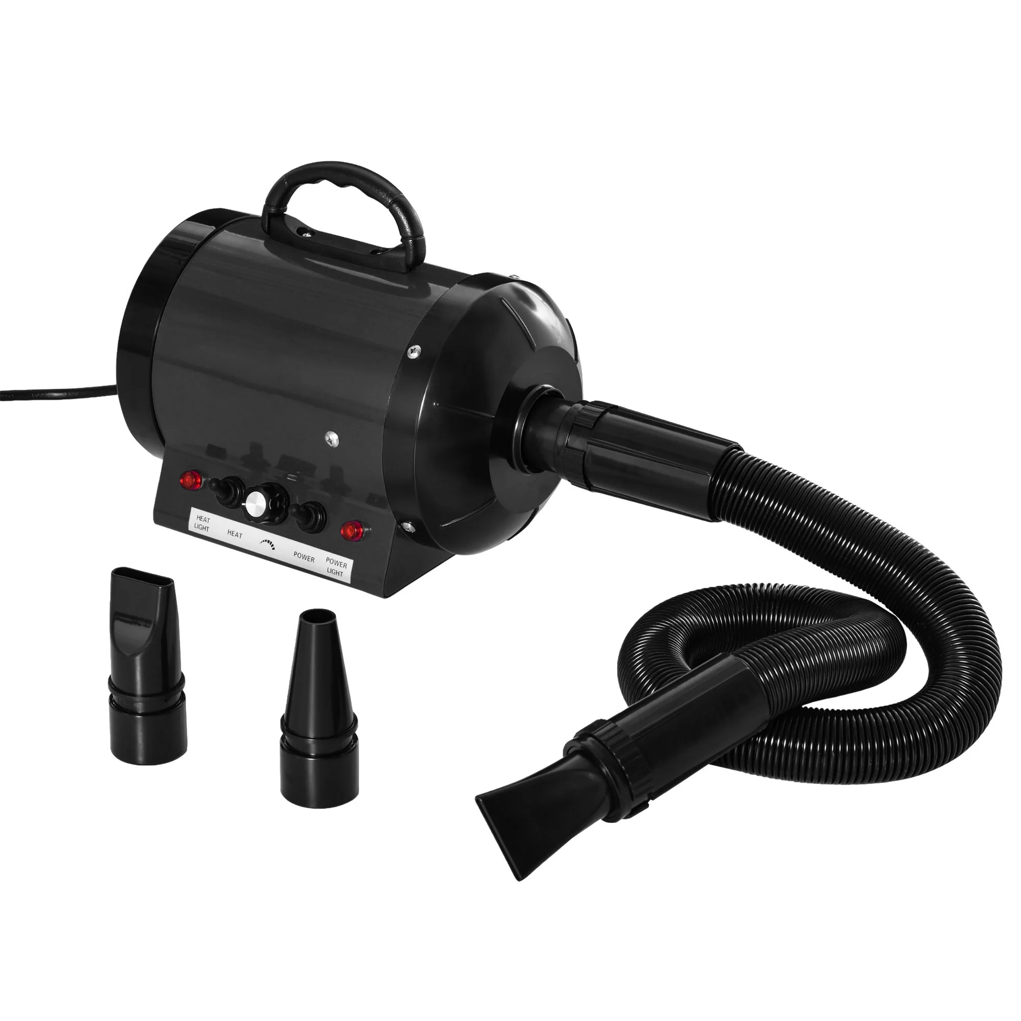 PawHut 2800W Dog Pet Grooming Hairdryer Heater w/ Three Nozzles - Black - Image 5