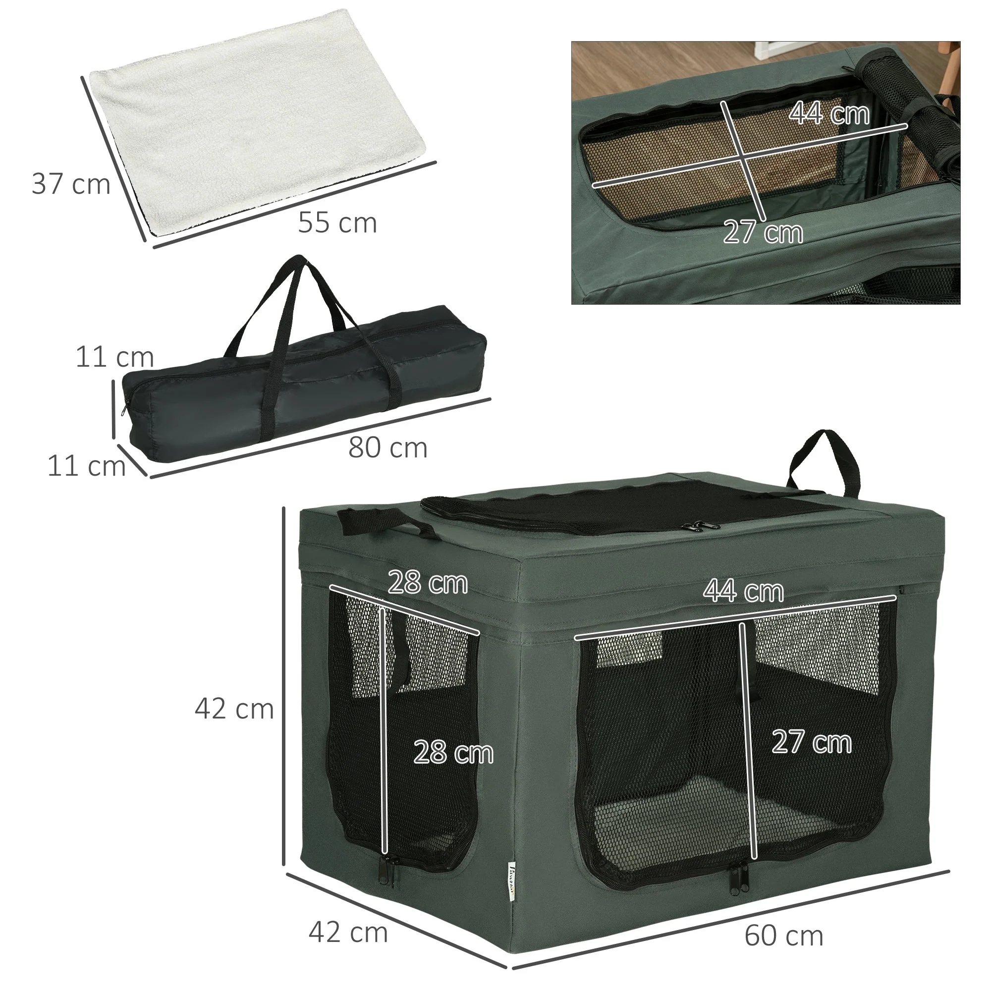 PawHut 60cm Pet Carrier - Image 4