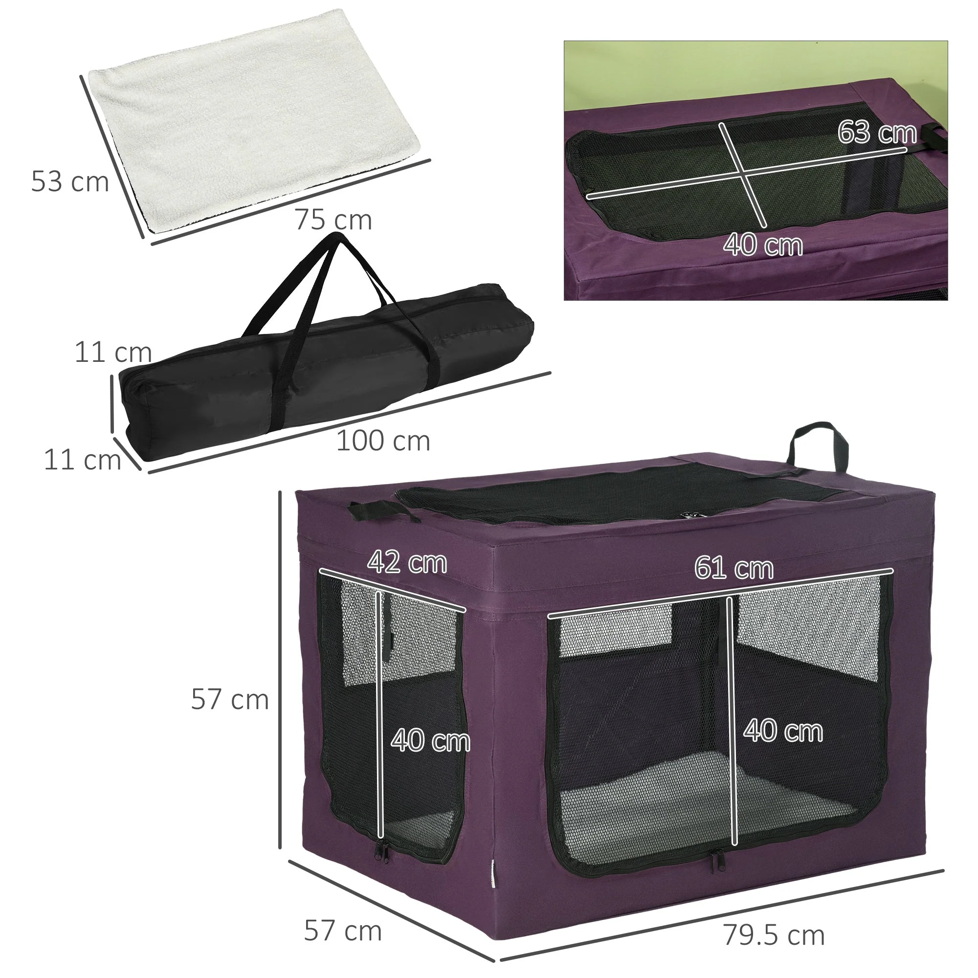 PawHut 80cm Pet Carrier - Image 4