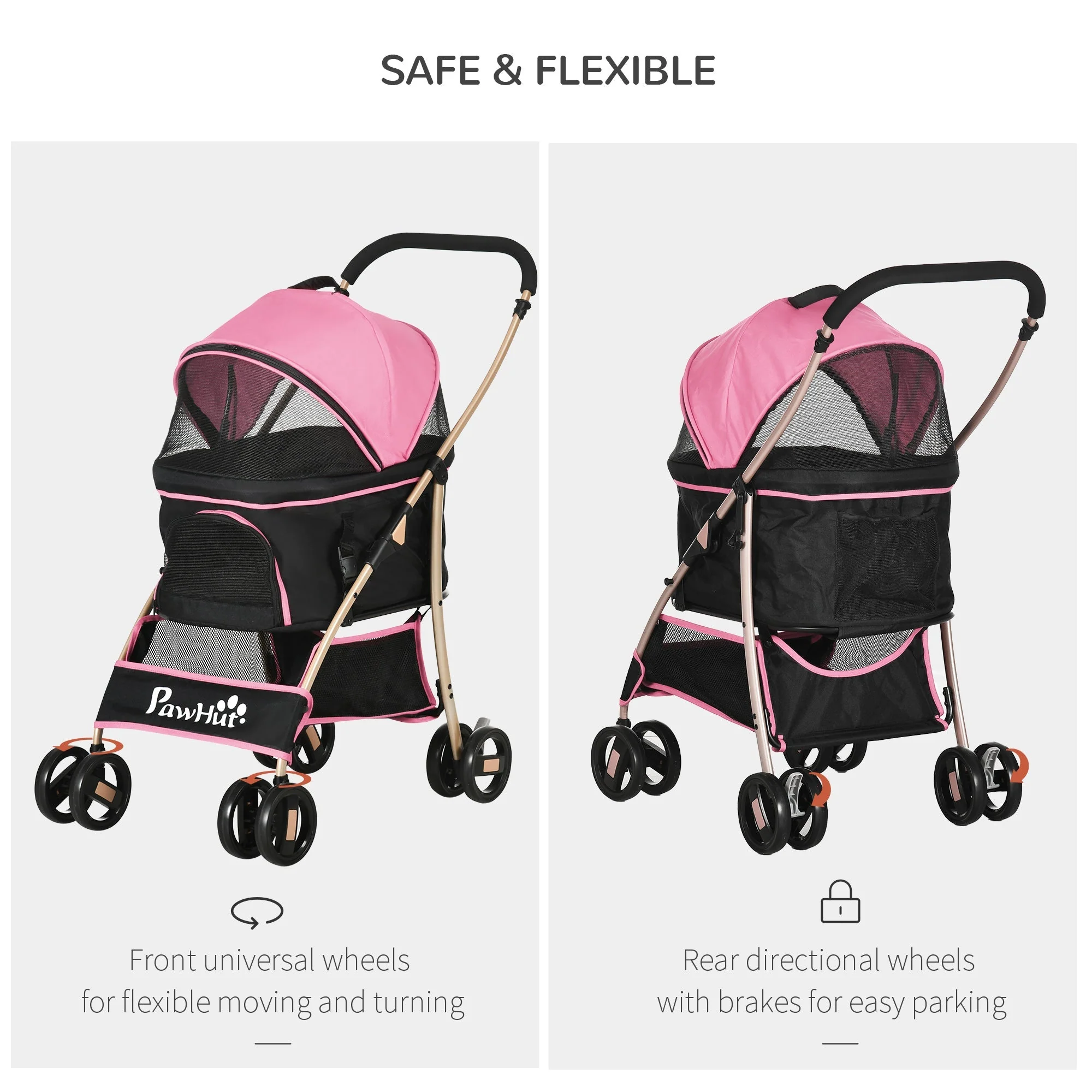 PawHut Detachable Pet Stroller - Image 7