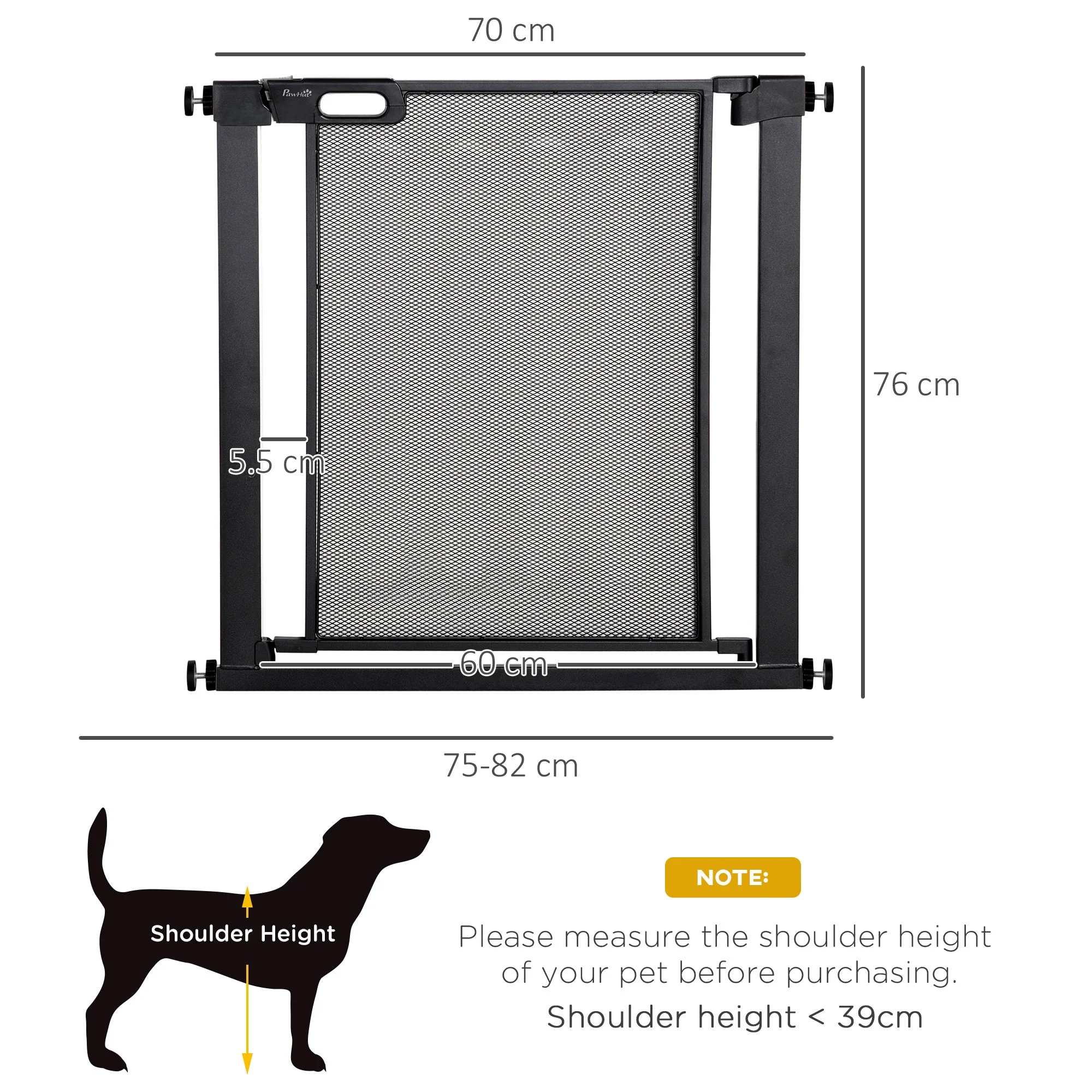PawHut Dog Safety Gate - Image 2