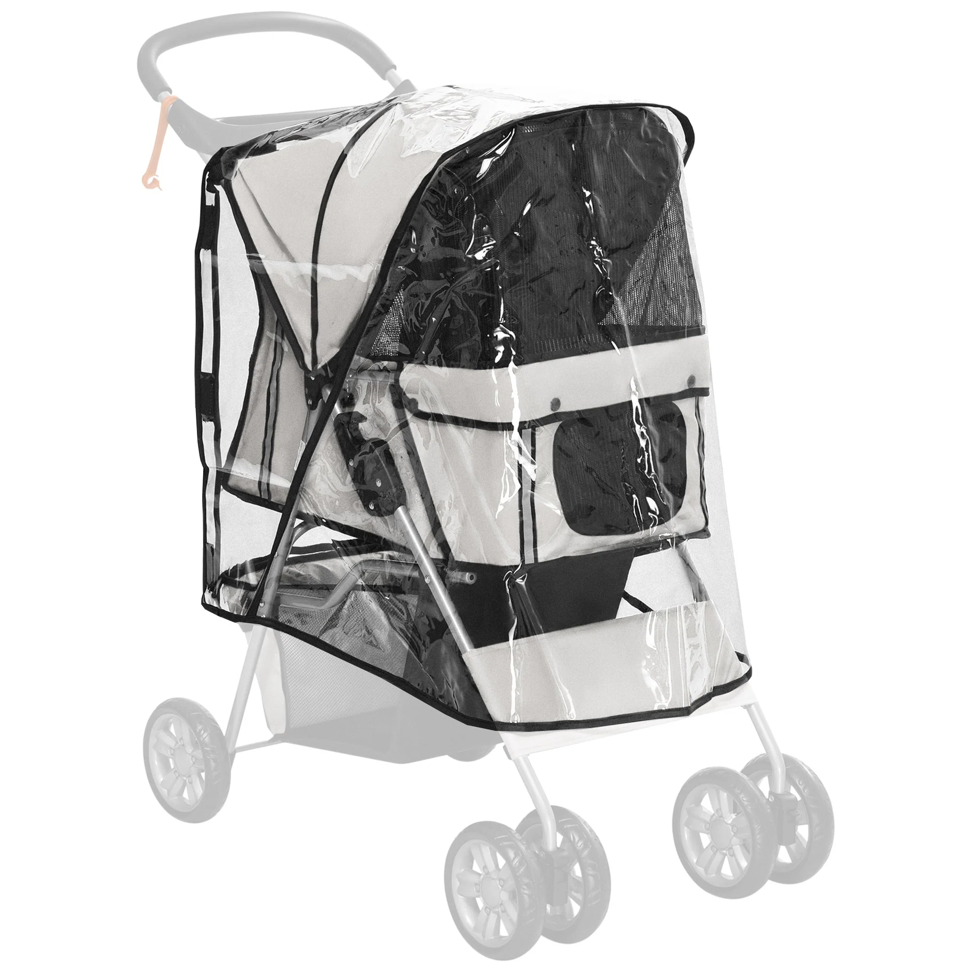 PawHut Dog Stroller Rain Cover - Image 4