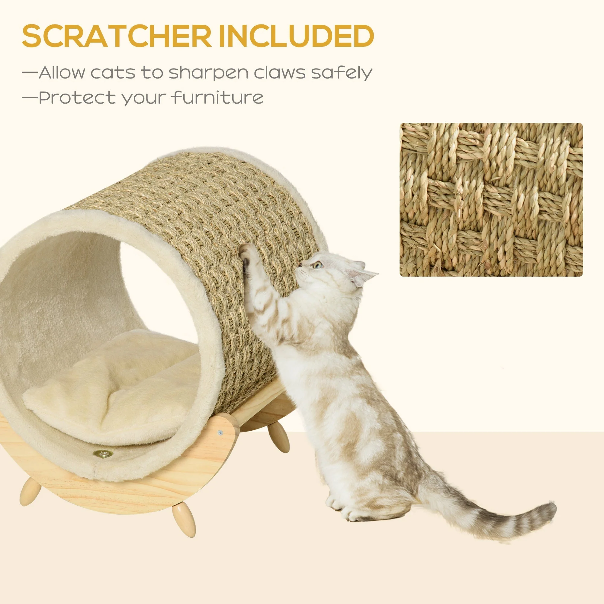 PawHut Elevated Cat House - Image 2