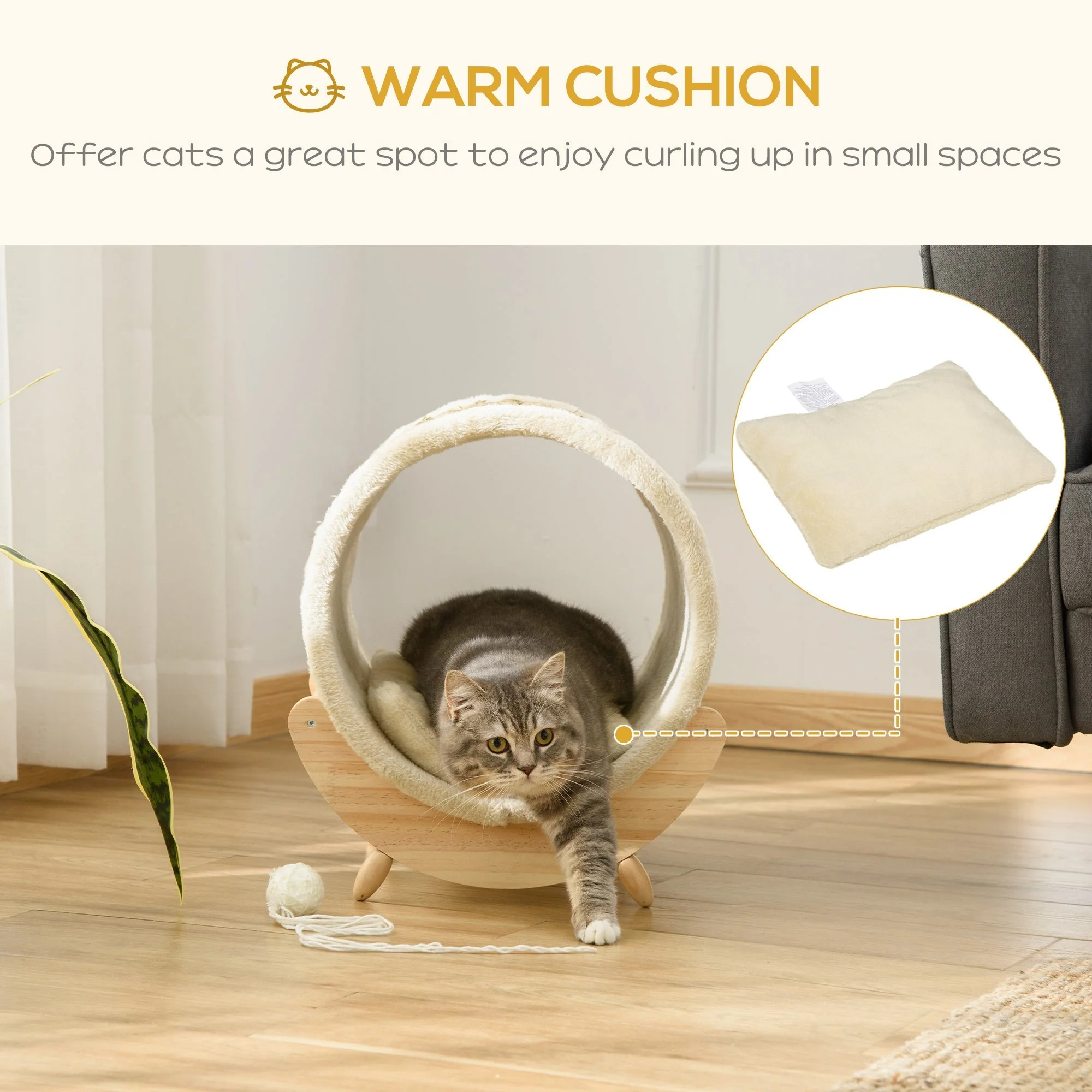 PawHut Elevated Cat House - Image 3