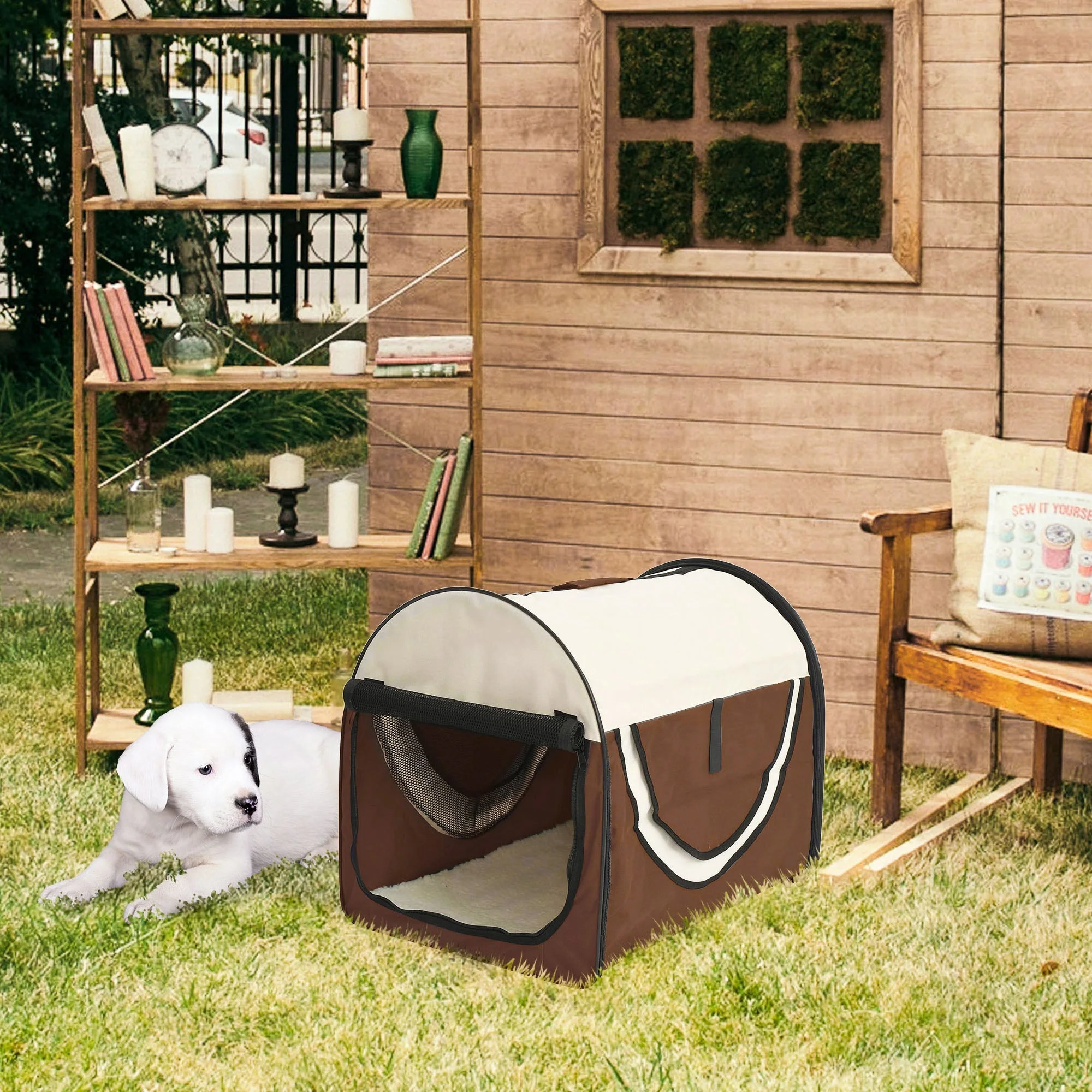 PawHut Folding Fabric Soft Pet Crate - Image 4