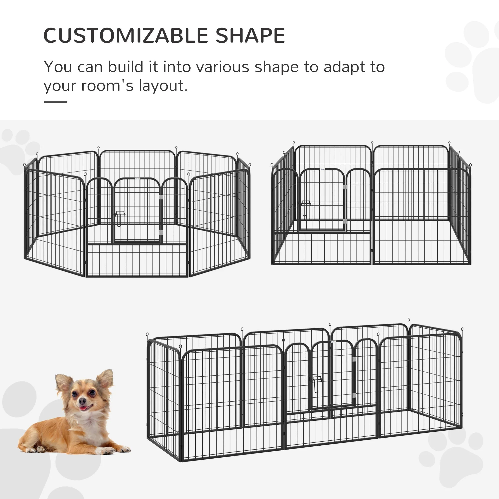 PawHut Heavy Duty Puppy Play Pen - Image 6