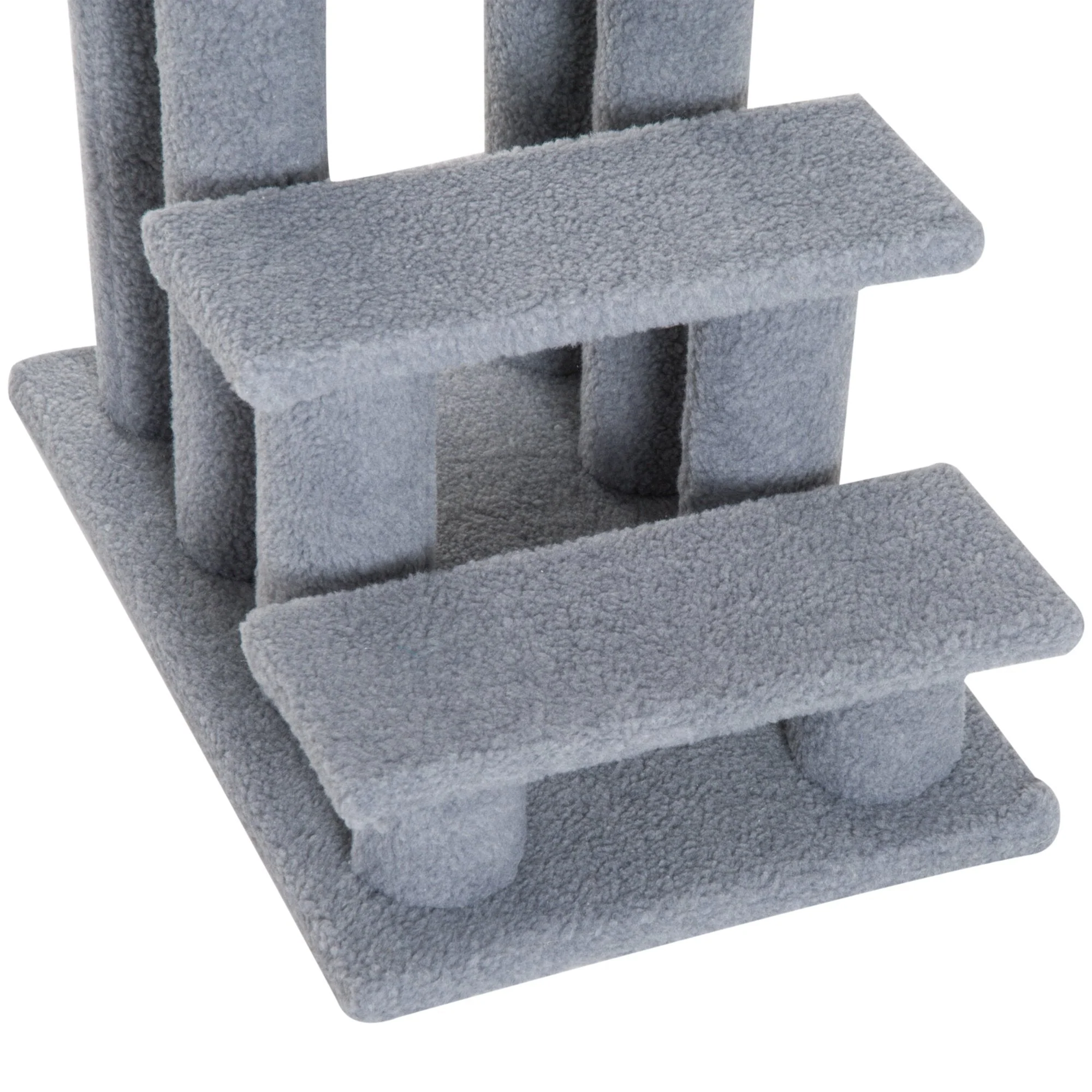 PawHut Pet Ramp Stairs Cat Tree Ladder Safety Steps Climbing Frame - Image 7