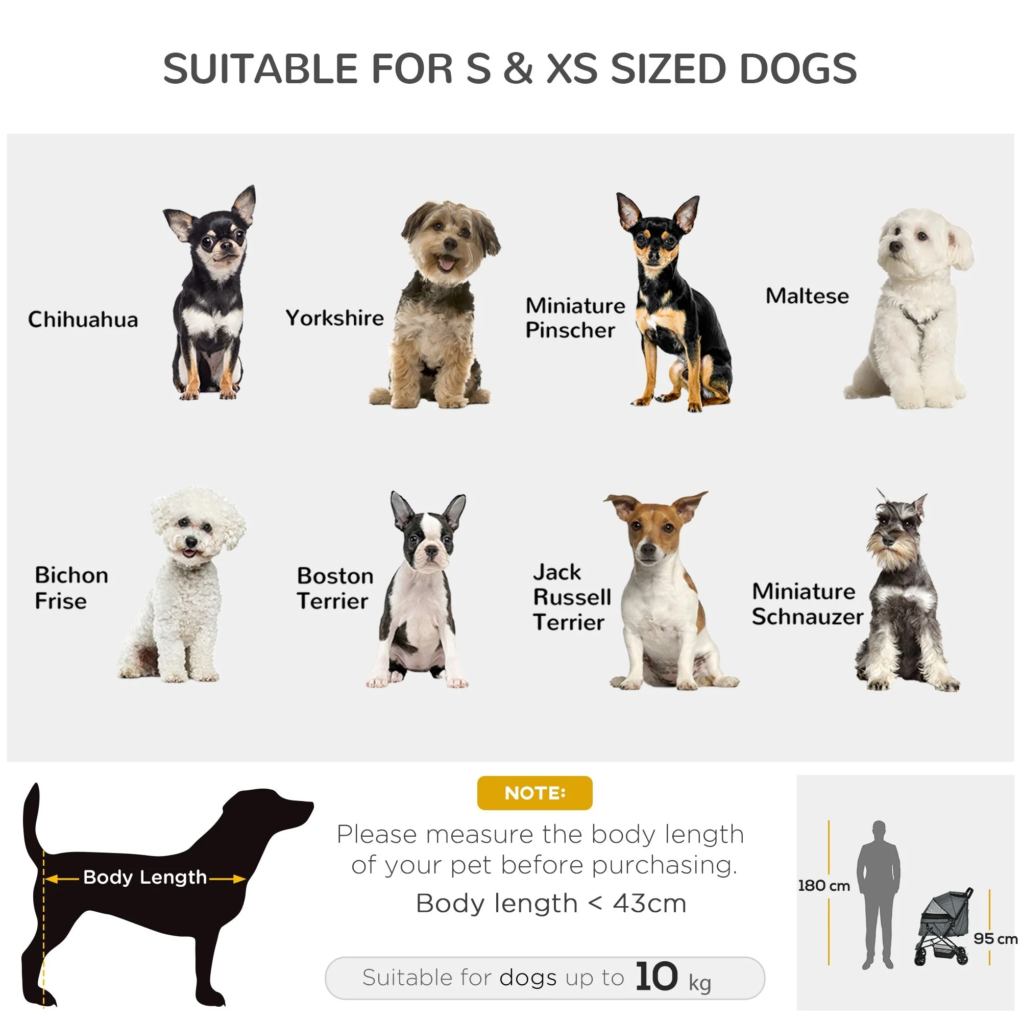 Pawhut Pet Stroller Pushchair Foldable Travel Dog Cat Carriage With Reversible Handle Brake Basket - Image 5