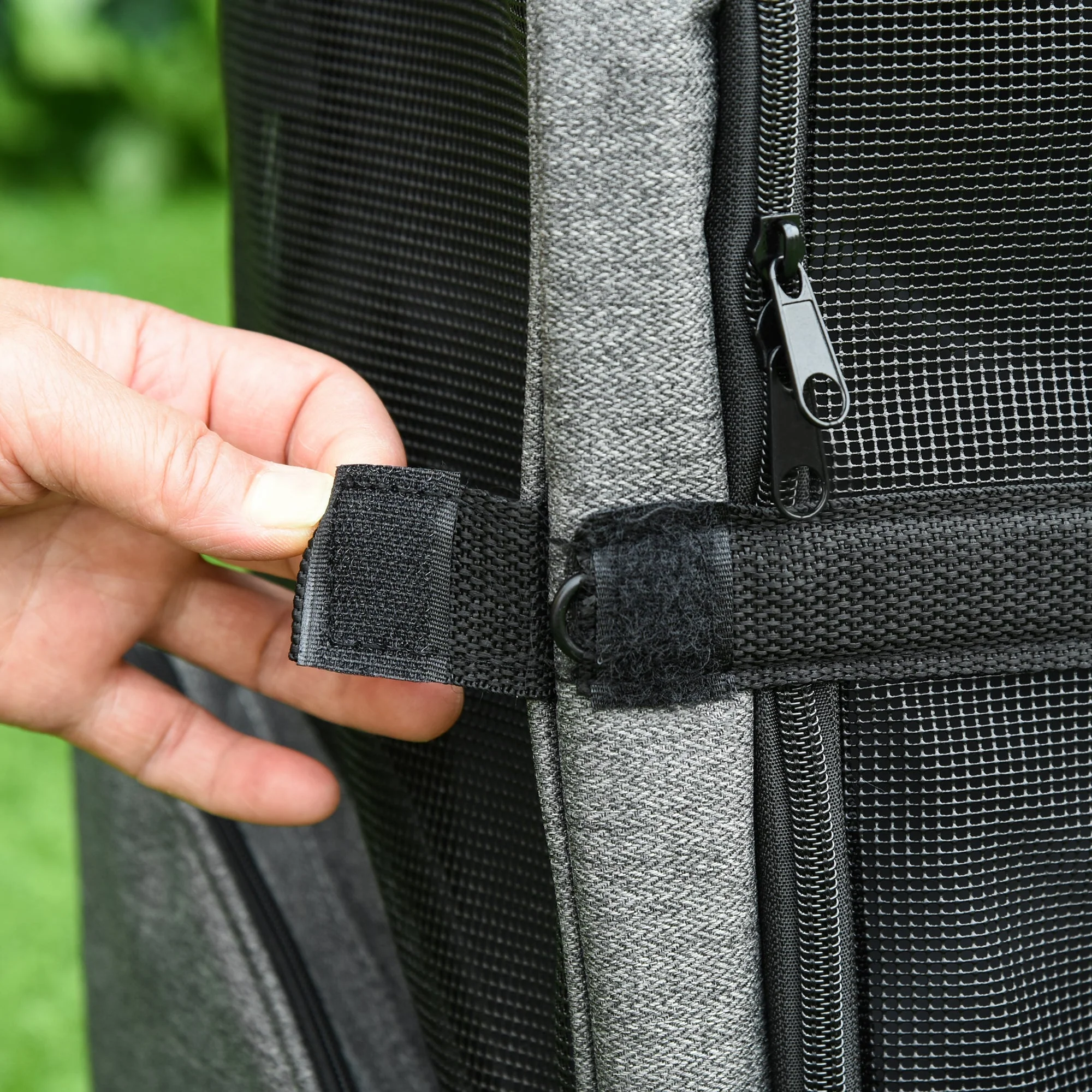 PawHut Pet Travel Backpack Bag Cat Puppy Dog Carrier w/ Trolley and Telescopic Wheel - Image 9